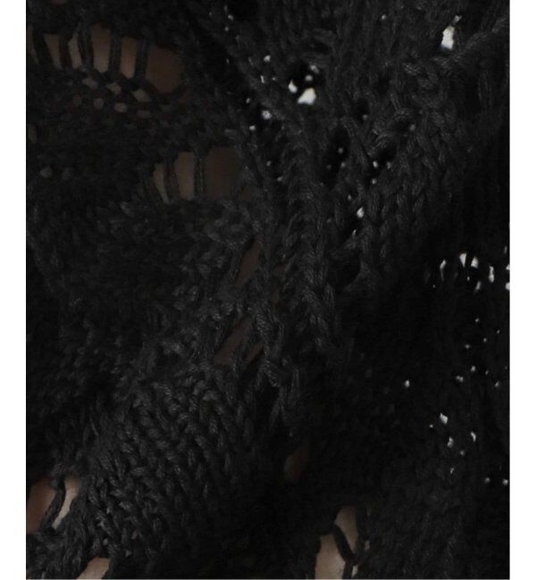 Spick and Span「《一部店舗+WEB限定追加2》ギマコットン透かし編みボートネックニット」|ニット・セーター|