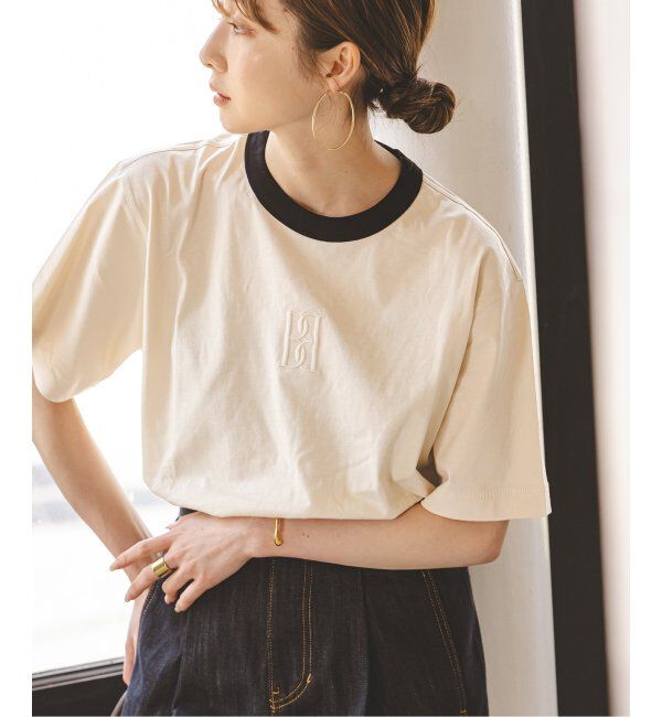 NOBLE「BY MALENE BIRGER/バイマレーネビルガー リンガーTEE」|Tシャツ・カットソー|ナチュラル