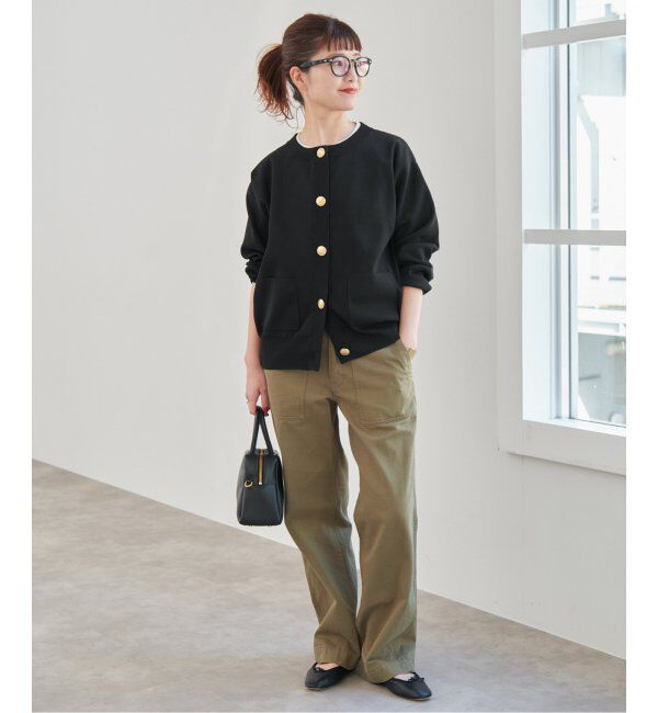 Spick and Span「《WEB限定 / 追加》ウォッシャブルクルーネックカーディガン」|カーディガン|