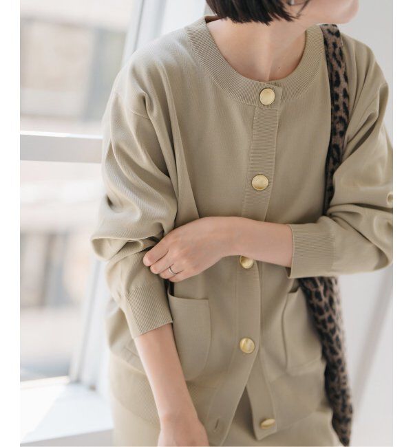 Spick and Span「《WEB限定 / 追加》ウォッシャブルクルーネックカーディガン」|カーディガン|