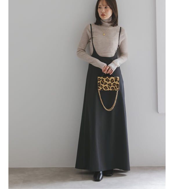 NOBLE「キャミストラップフレアスカート」|ワンピース|ブラック