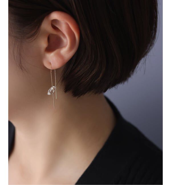 Lilas by Spick&Span「スラストクォーツアメリカンピアス K10（片耳）」|ピアス|ゴールド