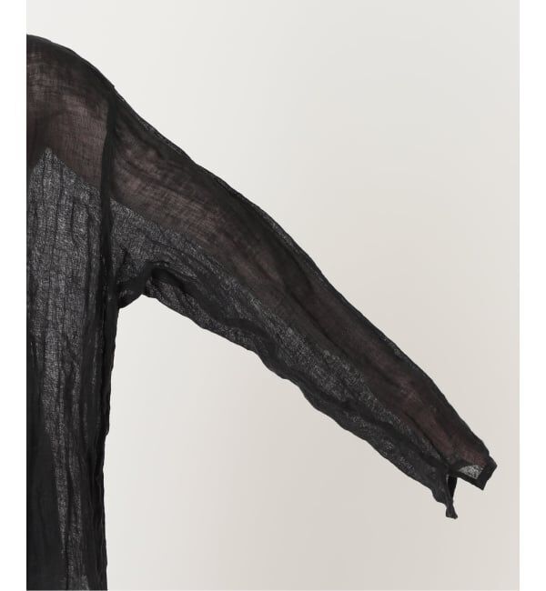 FRAMeWORK「≪追加≫LINENクレープヘンリーネックブラウス 2」|シャツ・ブラウス|