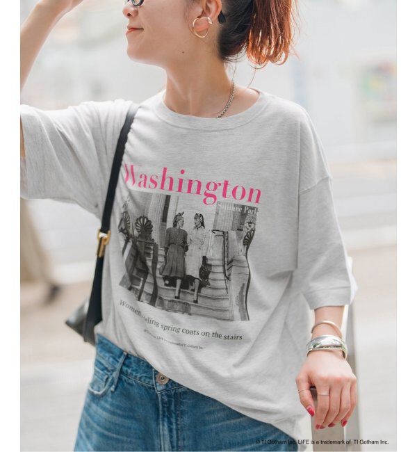 Spick and Span「GOOD ROCK SPEED / グッドロックスピード 別注LIFE PC Tシャツ」|Tシャツ・カットソー|グレーA