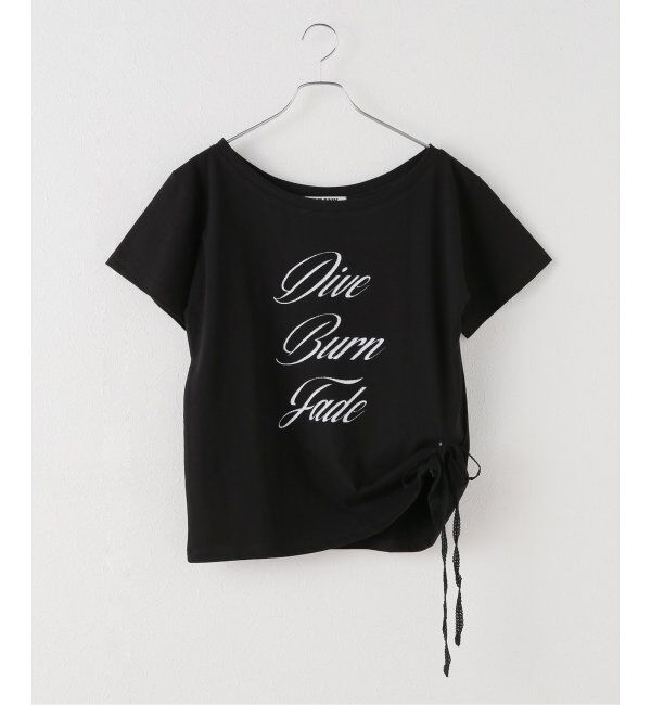 U by SPICK&SPAN「CRANK /クランクLACE STRING OFF SHOULDER TOP」|Tシャツ・カットソー|ブラック