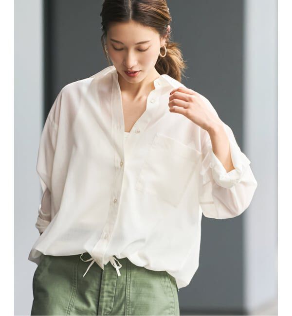 FRAMeWORK「シアートロドロストレギュラーシャツ」|シャツ・ブラウス|