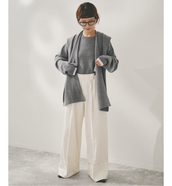 Spick and Span「Higuchi*Sカシミヤ混フードマフラー」|マフラー|