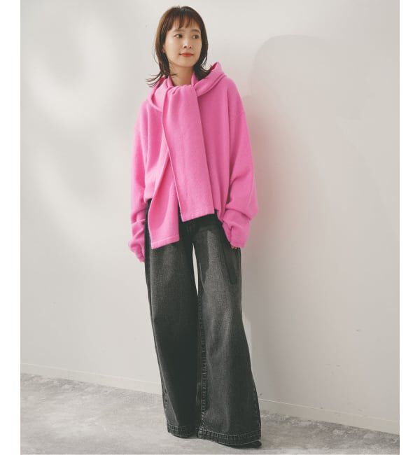 Spick and Span「Higuchi*Sカシミヤ混フードマフラー」|マフラー|