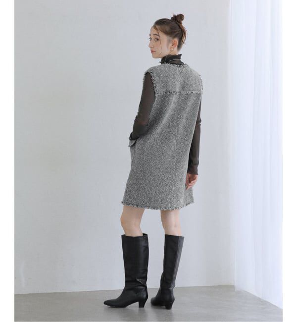  「【洗える】ツイードミニジャンスカ」|ワンピース|
