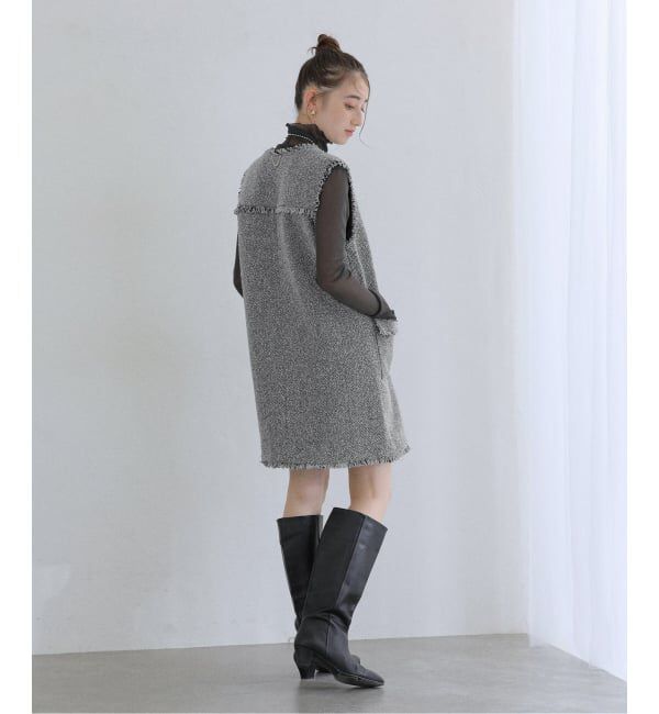  「【洗える】ツイードミニジャンスカ」|ワンピース|
