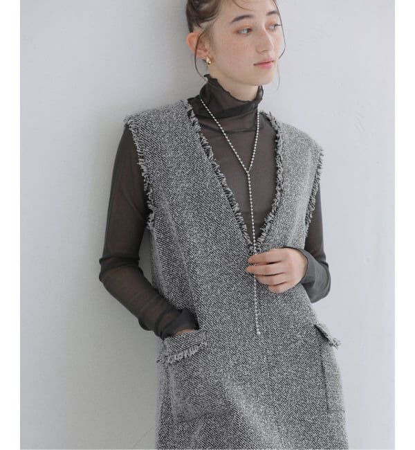  「【洗える】ツイードミニジャンスカ」|ワンピース|