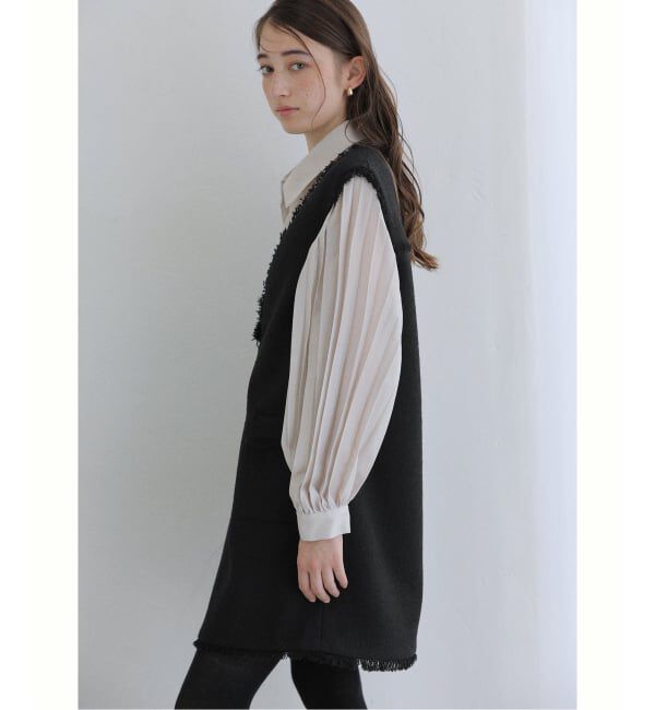  「【洗える】ツイードミニジャンスカ」|ワンピース|