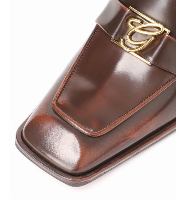 GRISE「GRISE6cmレザースクエアヒールローファー」|パンプス|