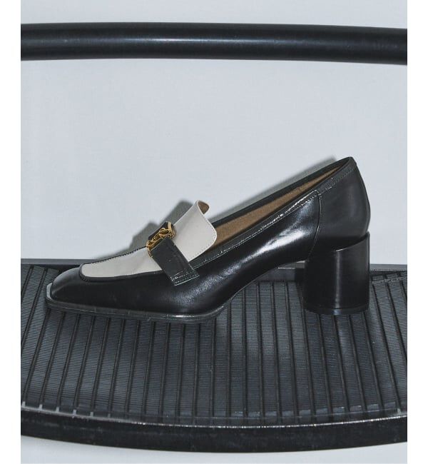 GRISE「GRISE6cmレザースクエアヒールローファー」|パンプス|ナチュラル