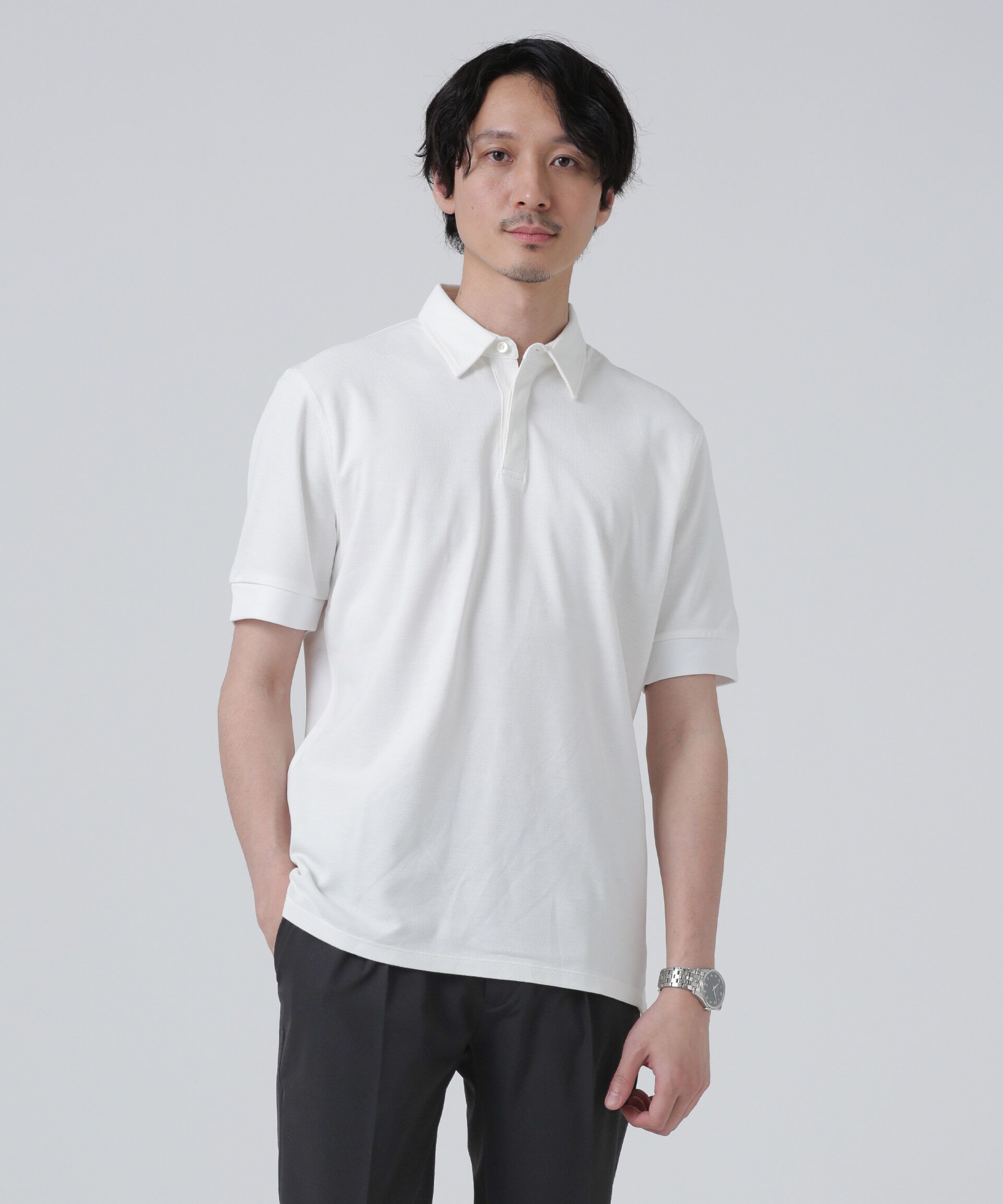 nano･universe「LB.03/Anti Soaked 比翼ポロシャツ」|Tシャツ・カットソー|