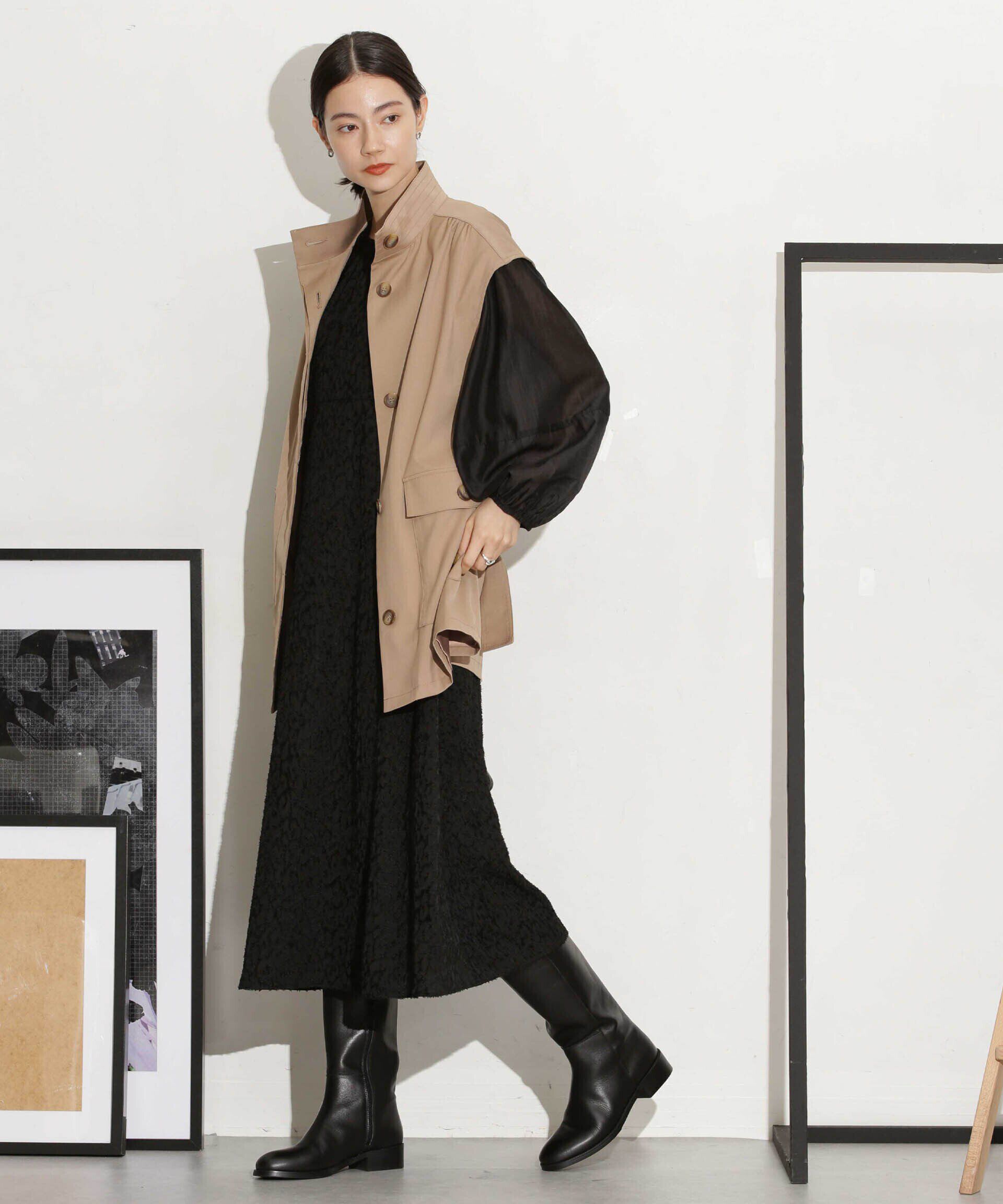 nano･universe「ベルト付きスタンドベスト」|ベスト・ジレ|