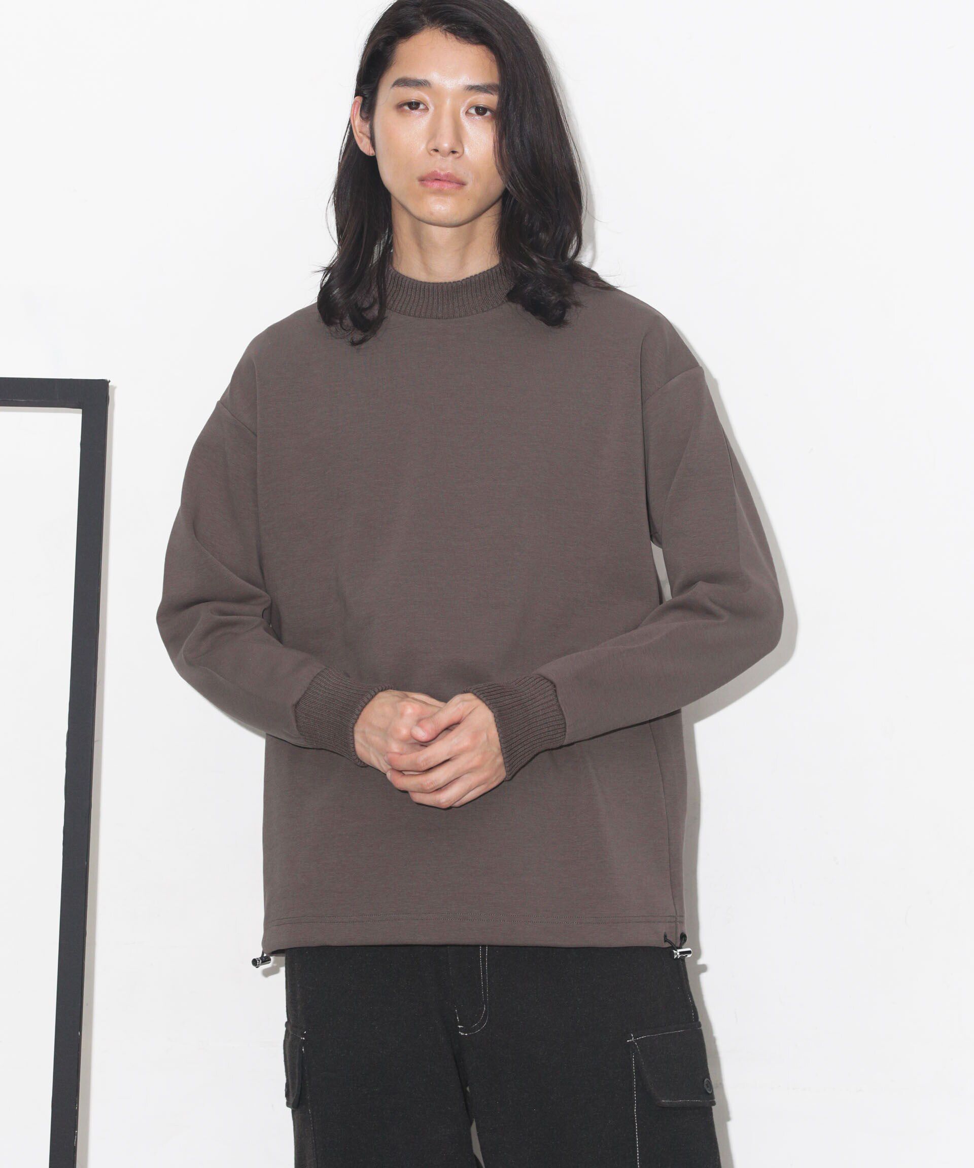 nano･universe「ダンボールドローストリングリブプルオーバー」|Tシャツ・カットソー|