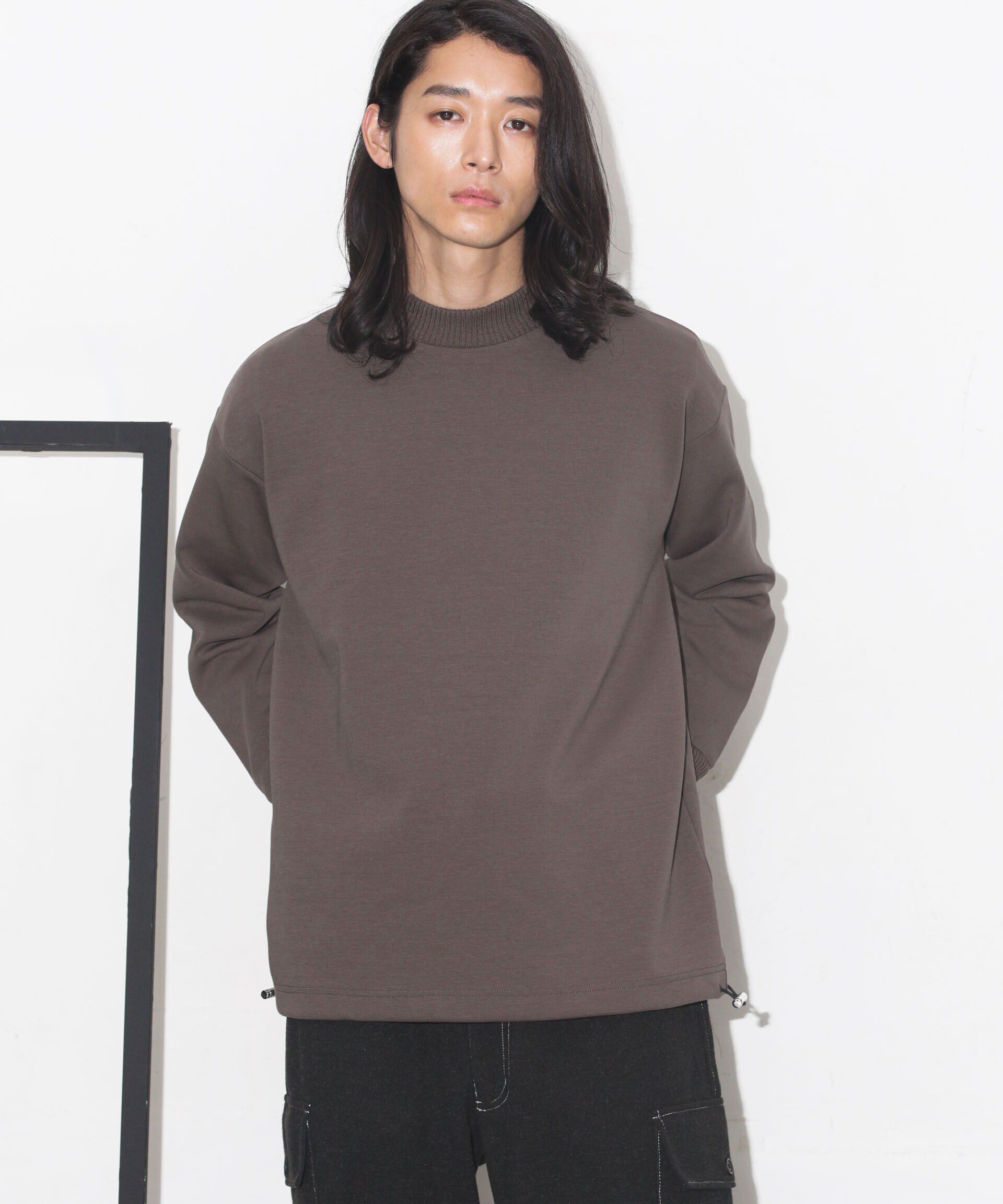 nano･universe「ダンボールドローストリングリブプルオーバー」|Tシャツ・カットソー|