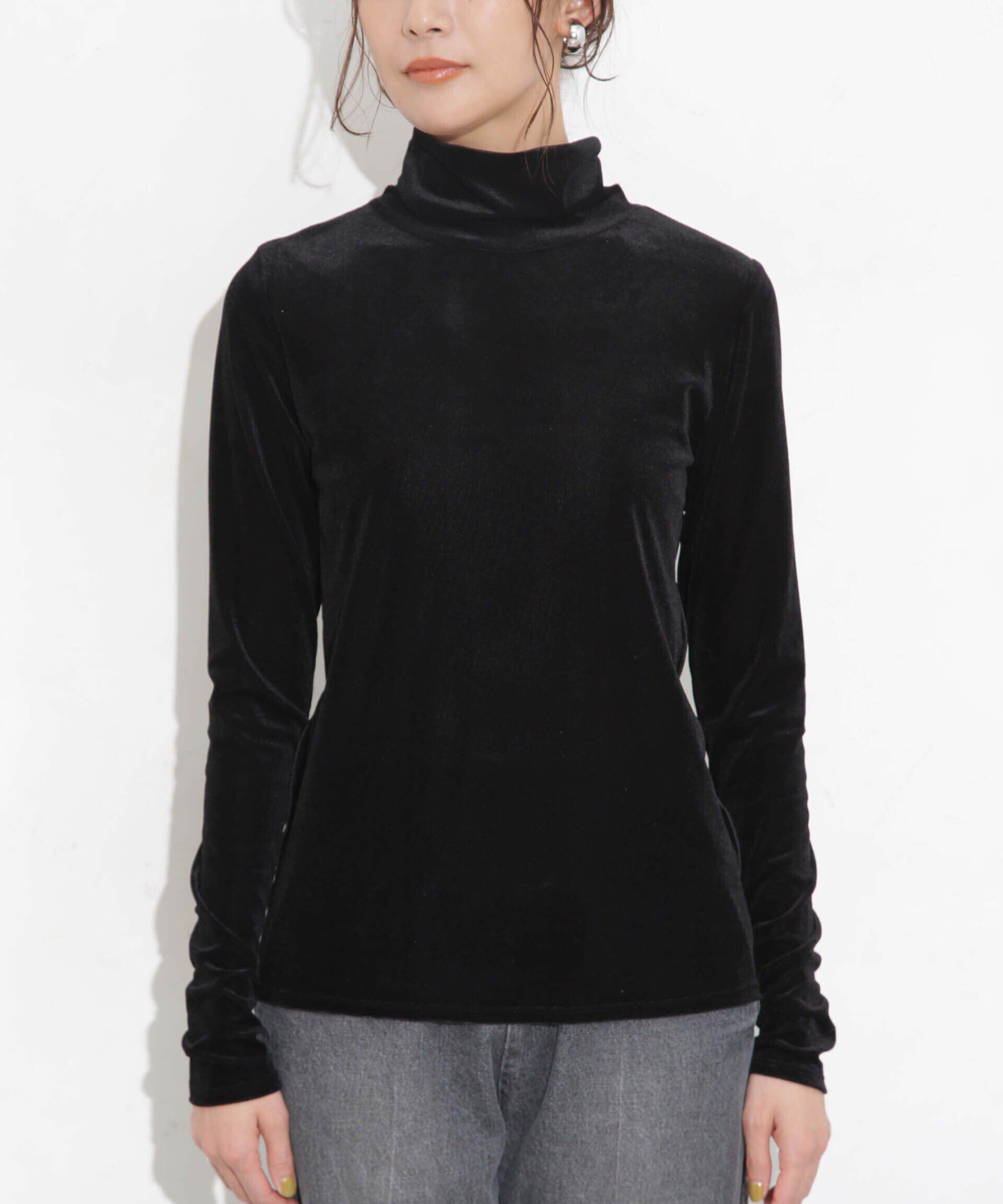 nano･universe「シアーベロアカットタートルトップス」|Tシャツ・カットソー|