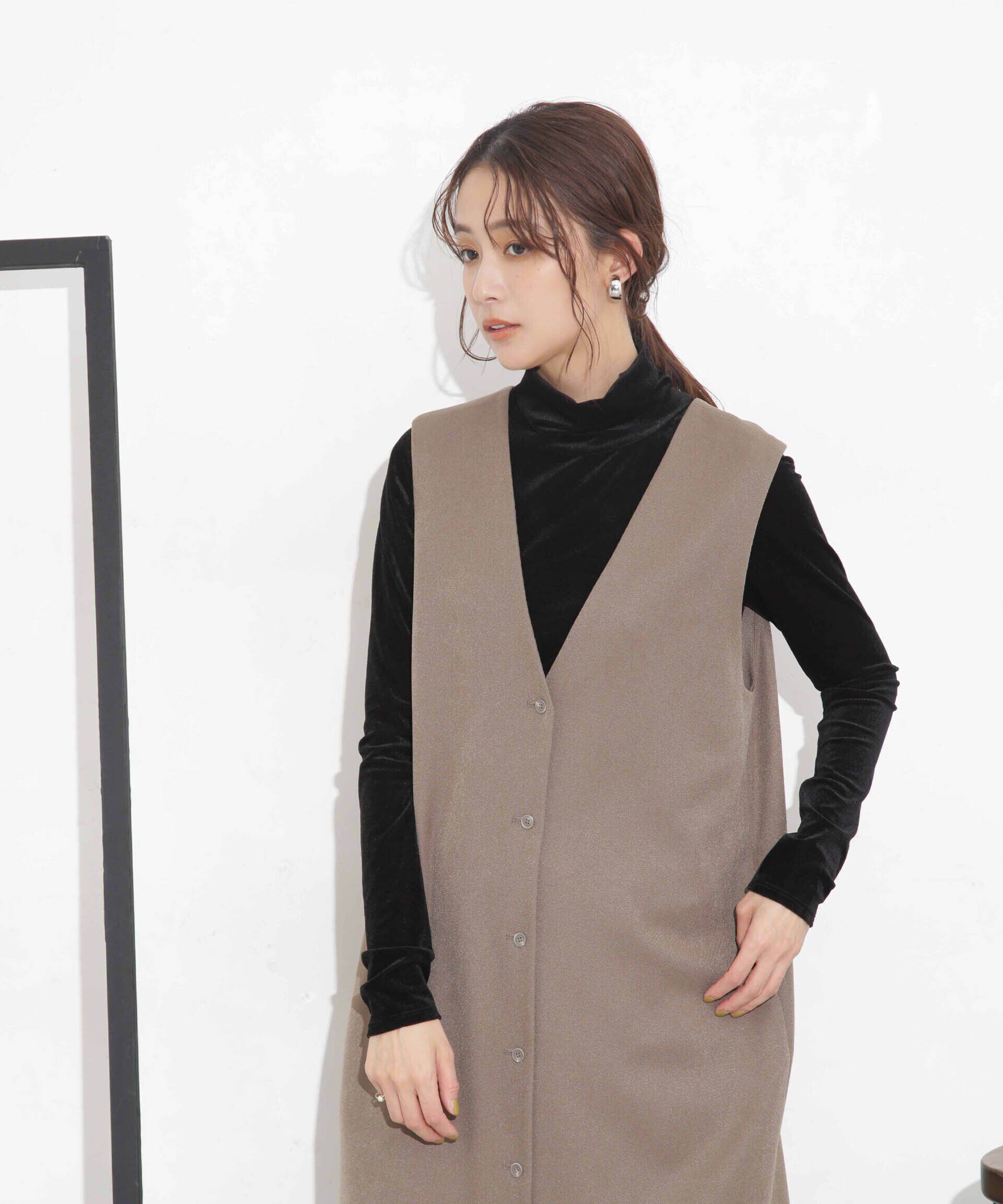 nano･universe「シアーベロアカットタートルトップス」|Tシャツ・カットソー|