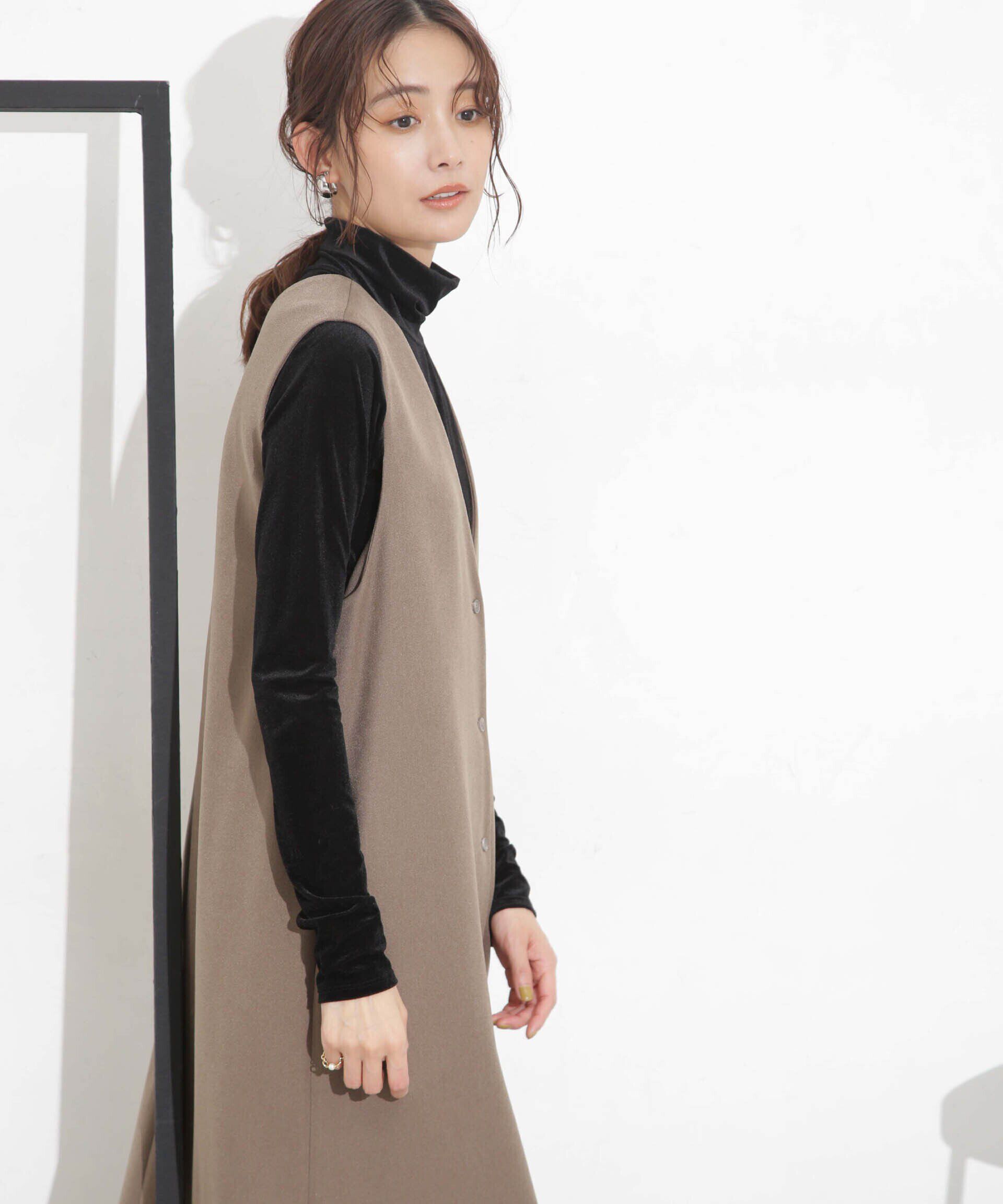 nano･universe「シアーベロアカットタートルトップス」|Tシャツ・カットソー|