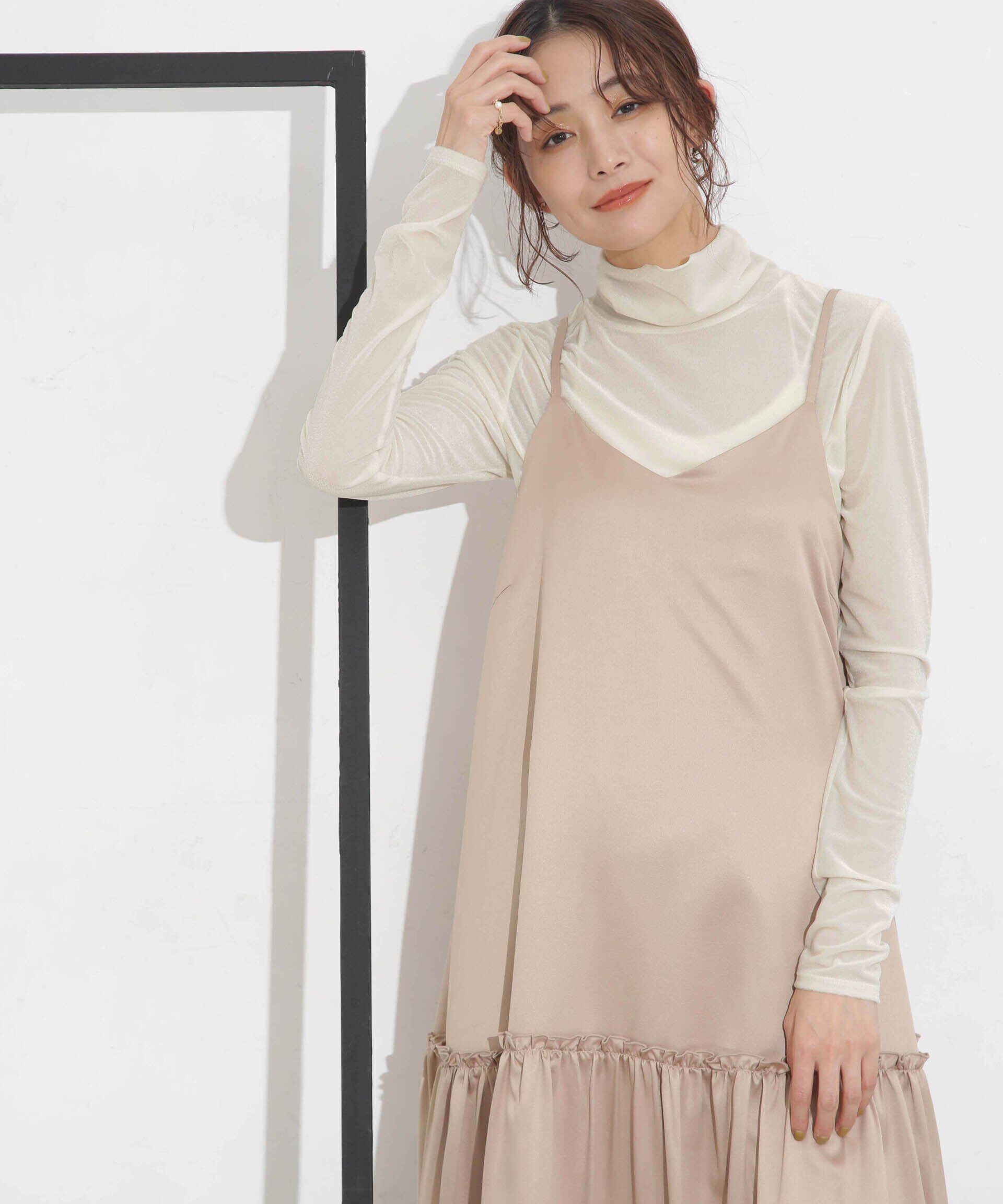 nano･universe「シアーベロアカットタートルトップス」|Tシャツ・カットソー|