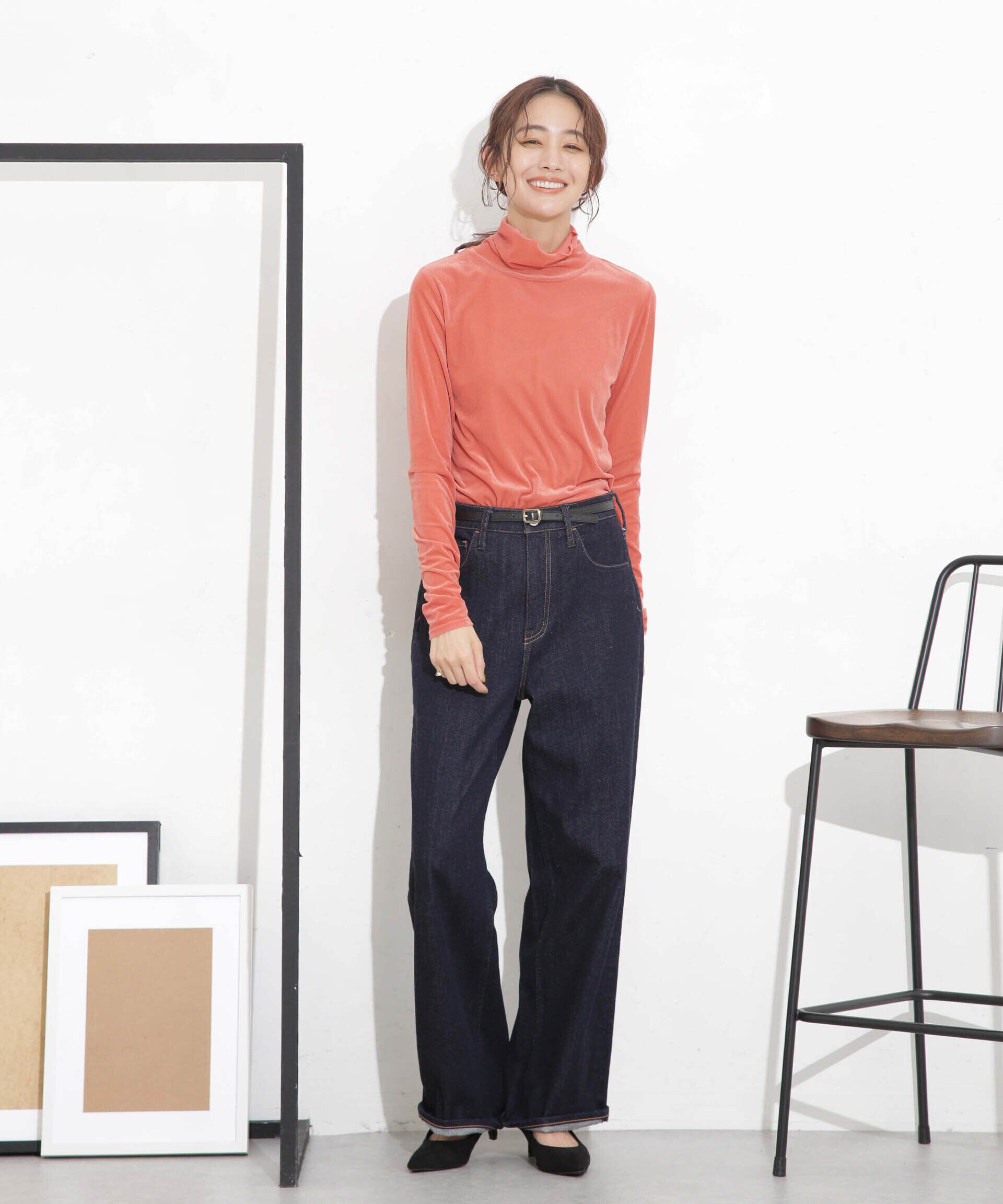 nano･universe「シアーベロアカットタートルトップス」|Tシャツ・カットソー|