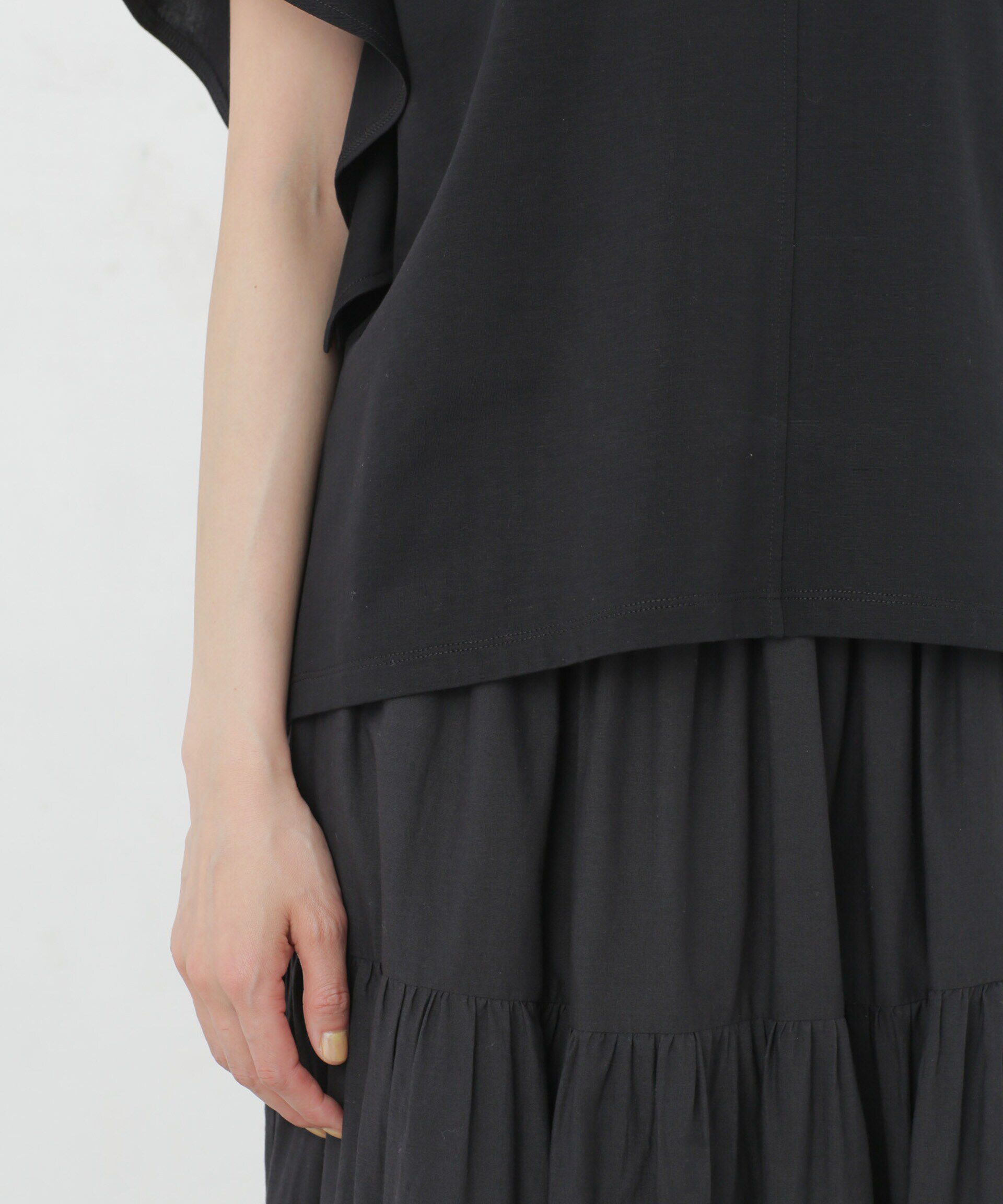 nano･universe「Polygiene フレアスリーブカットトップス」|Tシャツ・カットソー|