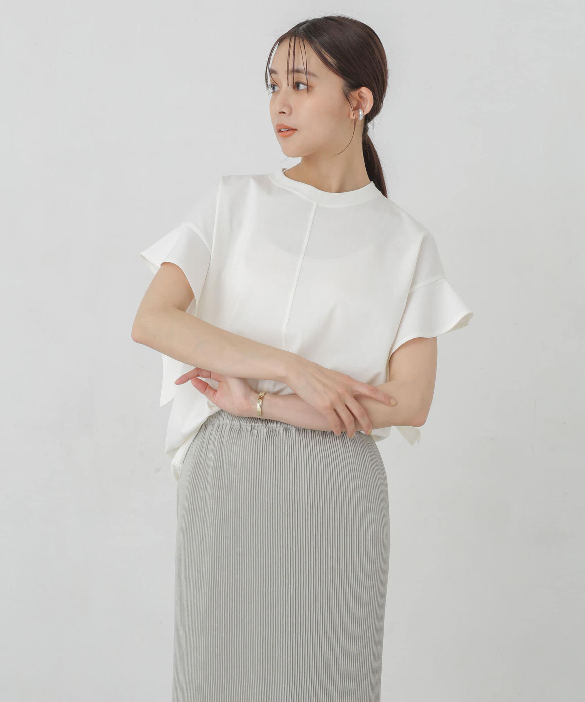 nano･universe「Polygiene フレアスリーブカットトップス」|Tシャツ・カットソー|