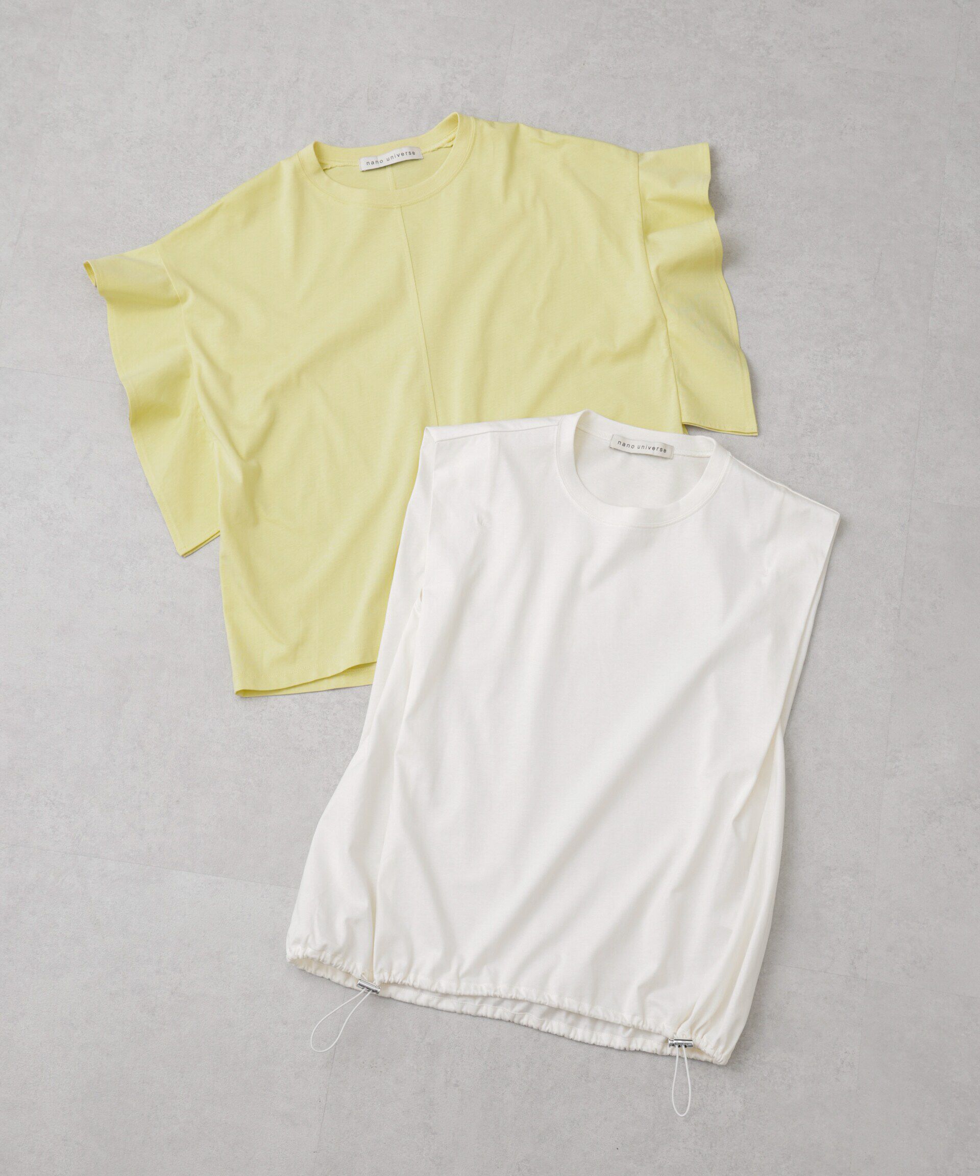 nano･universe「Polygiene フレアスリーブカットトップス」|Tシャツ・カットソー|