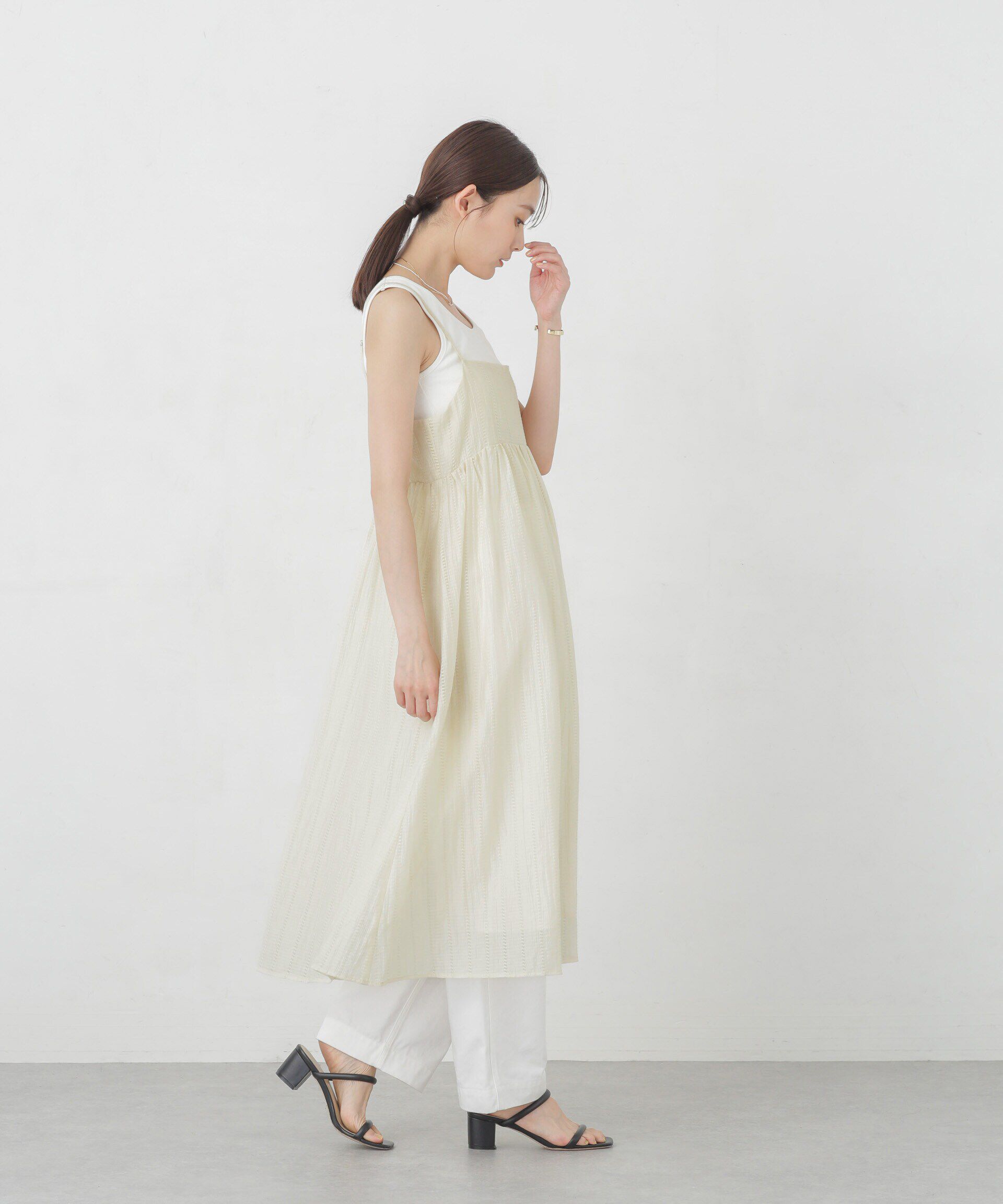 nano･universe「シアードビーギャザーキャミワンピース」|ワンピース|