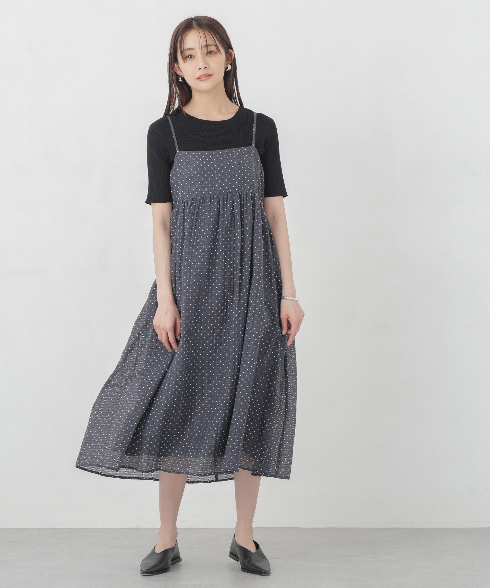 nano･universe「シアードビーギャザーキャミワンピース」|ワンピース|