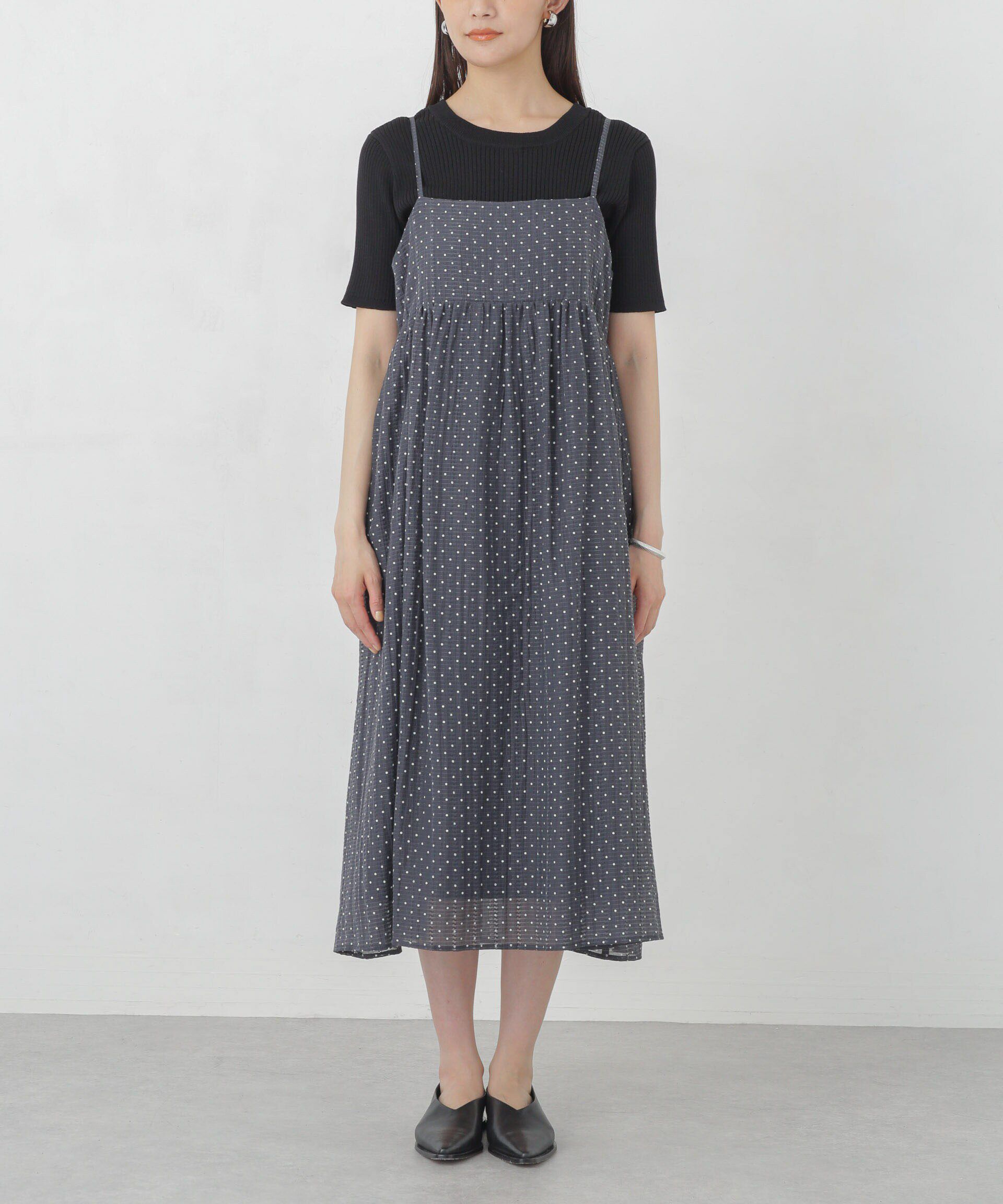 nano･universe「シアードビーギャザーキャミワンピース」|ワンピース|