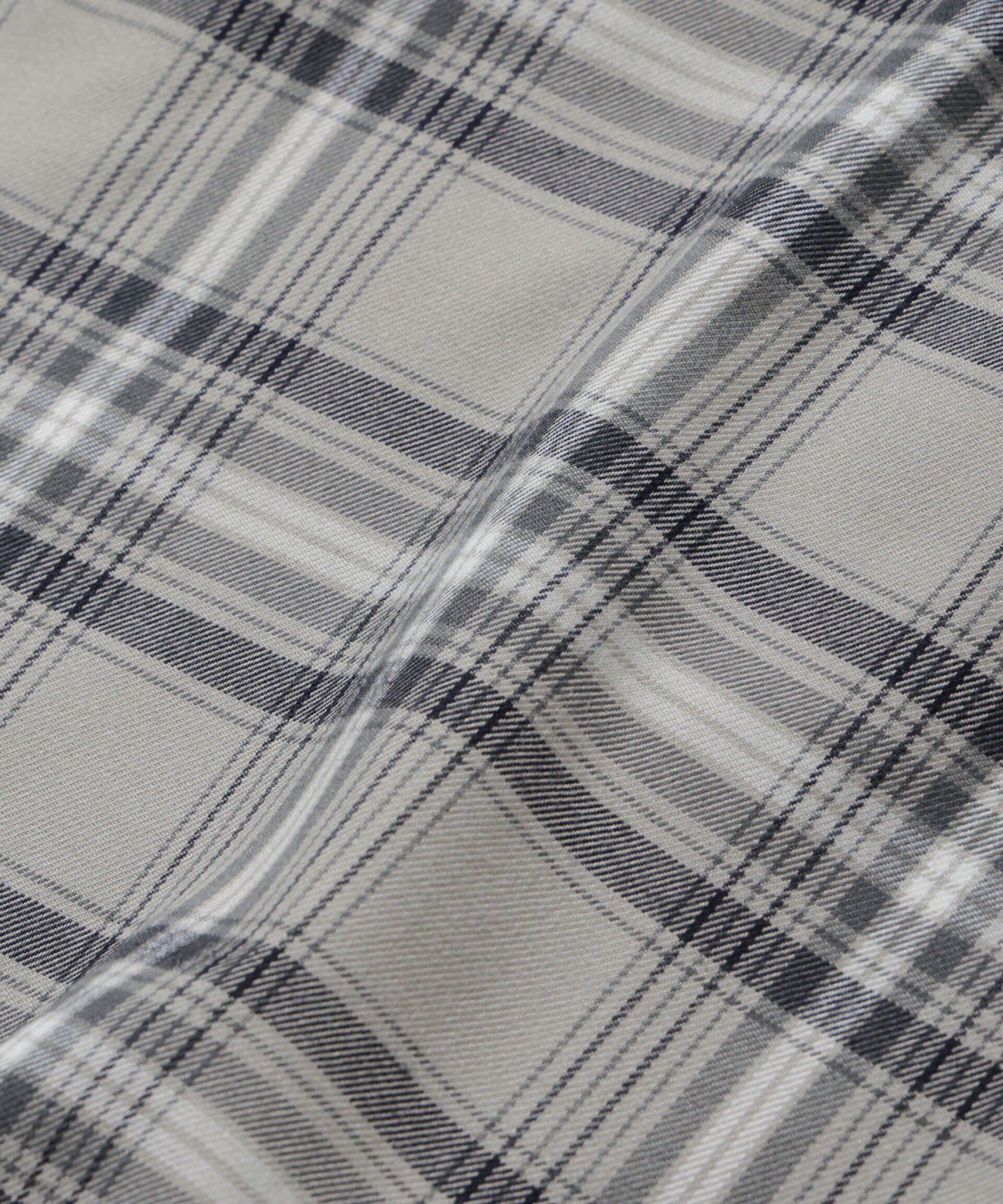 NANO universe「HOTEL PALACE(オテルパラス)ブラッシュドチェックレギャラーカラーシャツ」|シャツ・ブラウス|