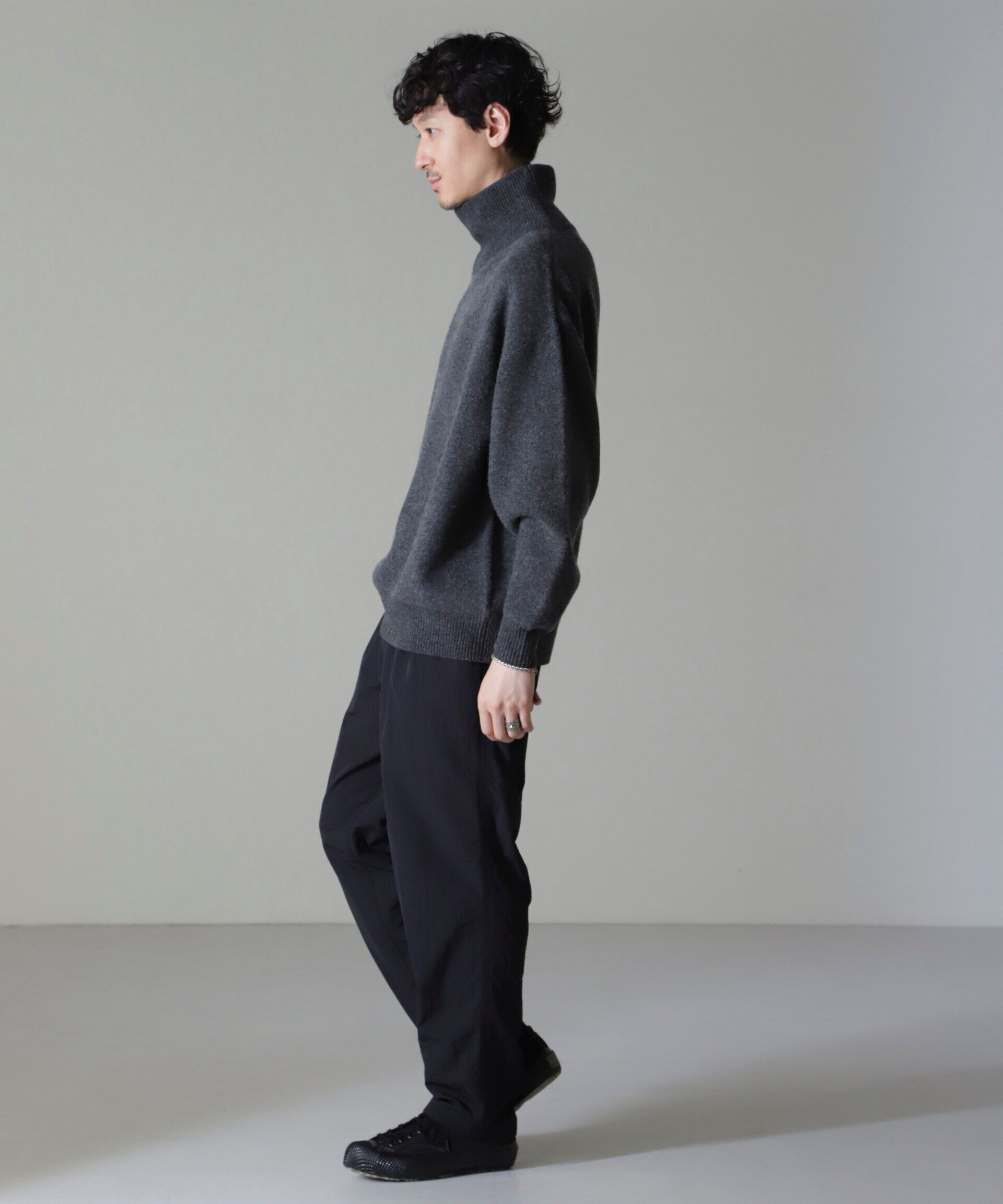 nano･universe「AQUA ウールカシミヤモックネックプルオーバー」|ニット・セーター|