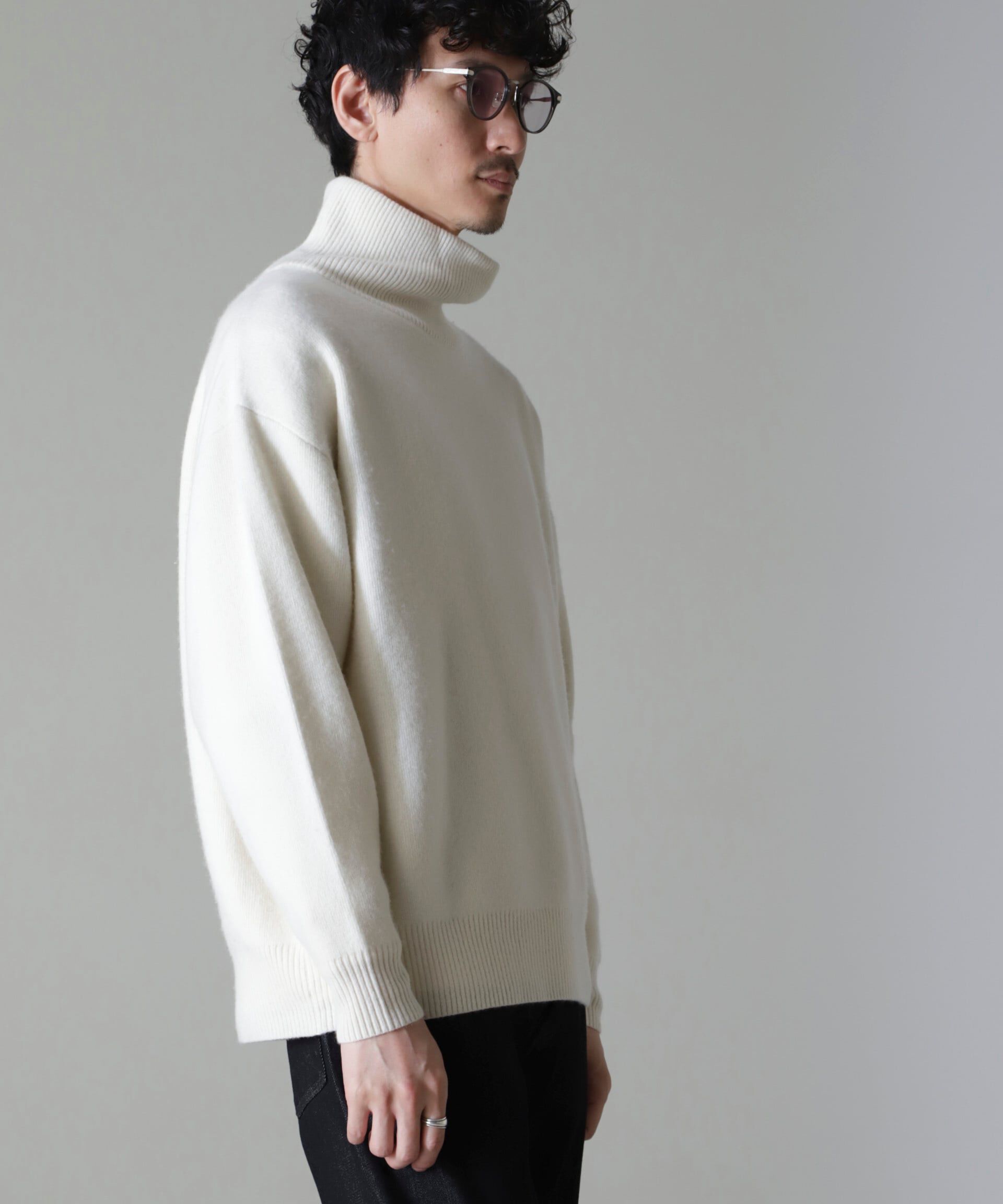 nano･universe「AQUA ウールカシミヤモックネックプルオーバー」|ニット・セーター|