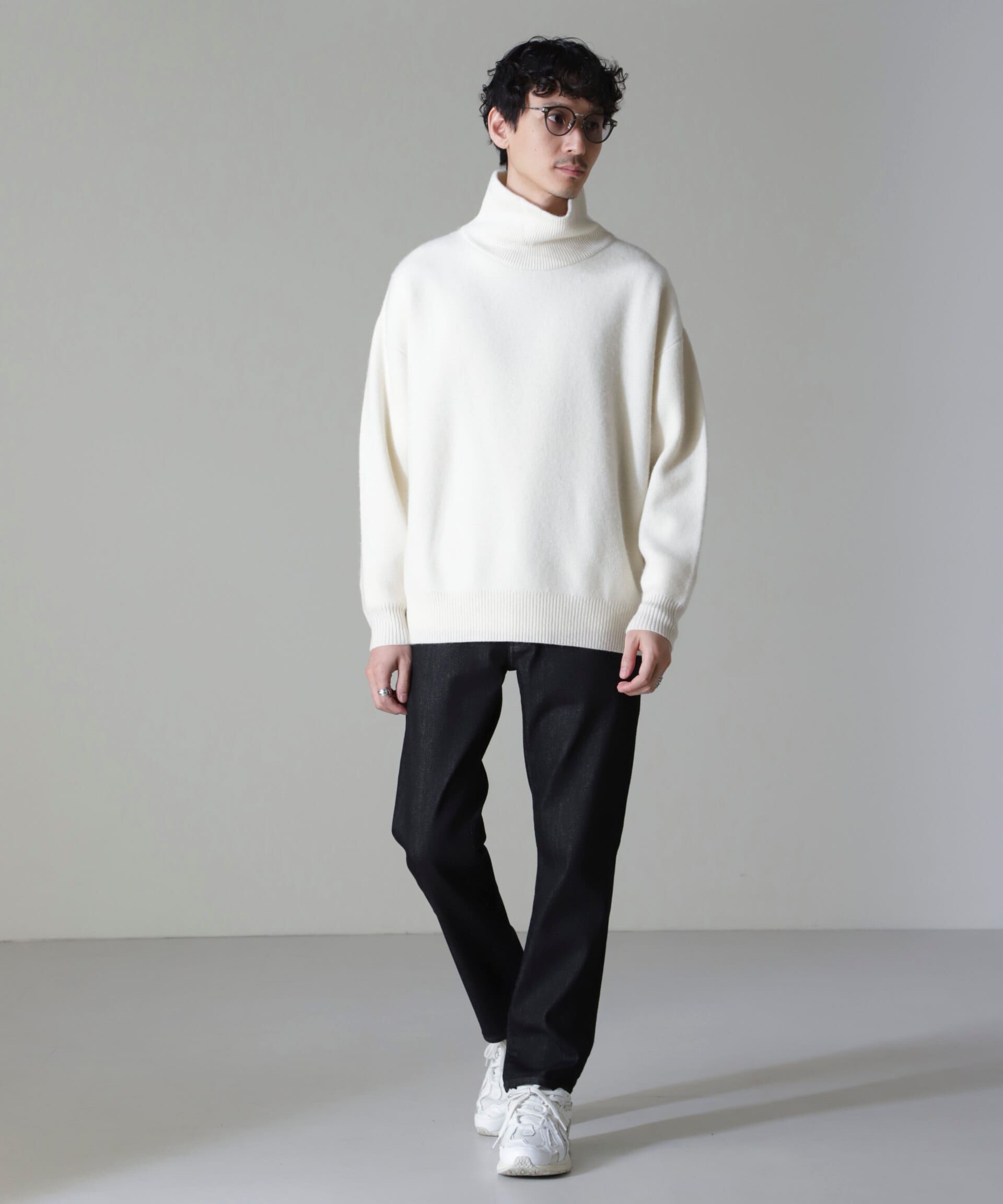 nano･universe「AQUA ウールカシミヤモックネックプルオーバー」|ニット・セーター|