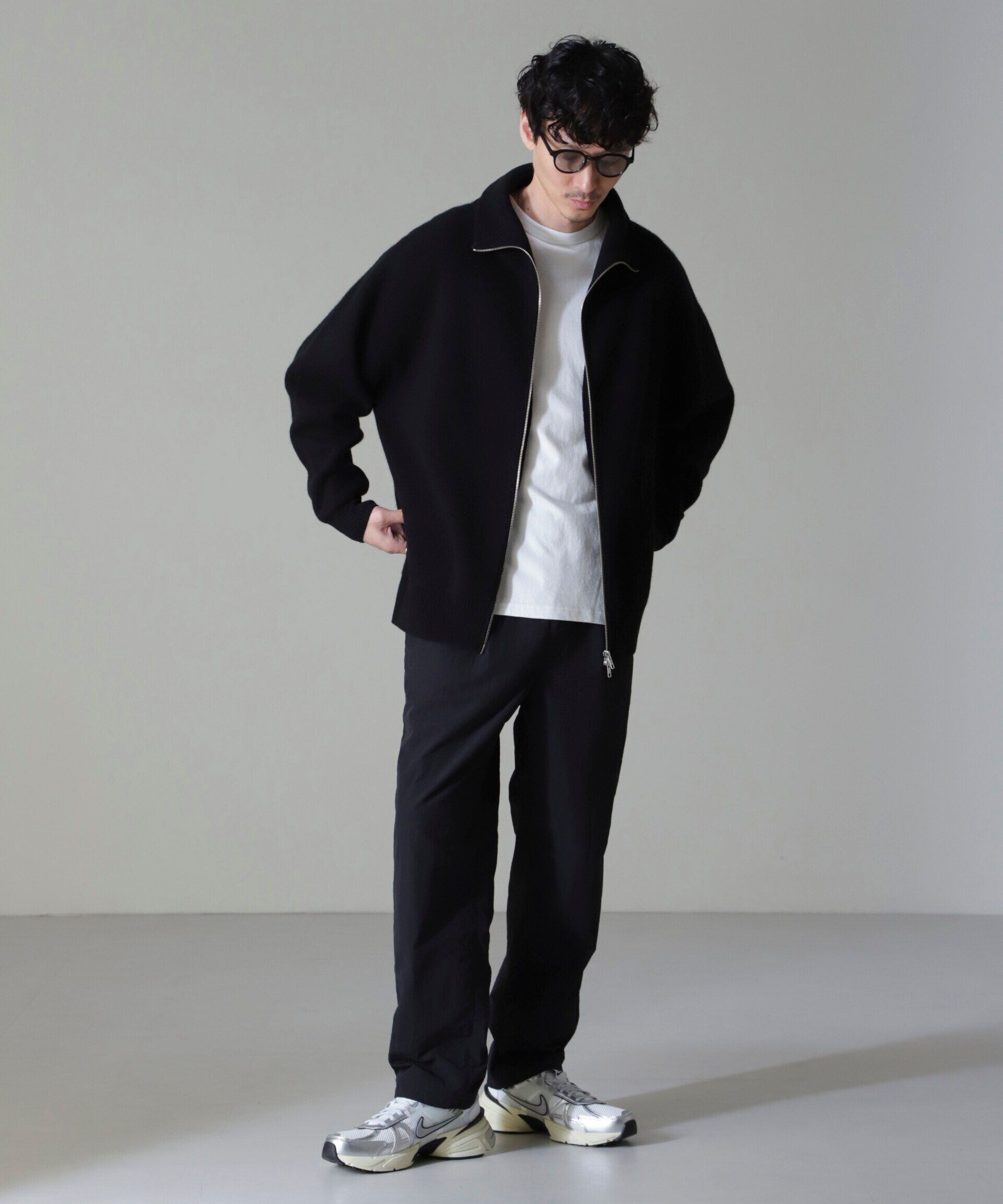 nano･universe「AQUA ウールカシミヤドライバーズニット」|ニット・セーター|