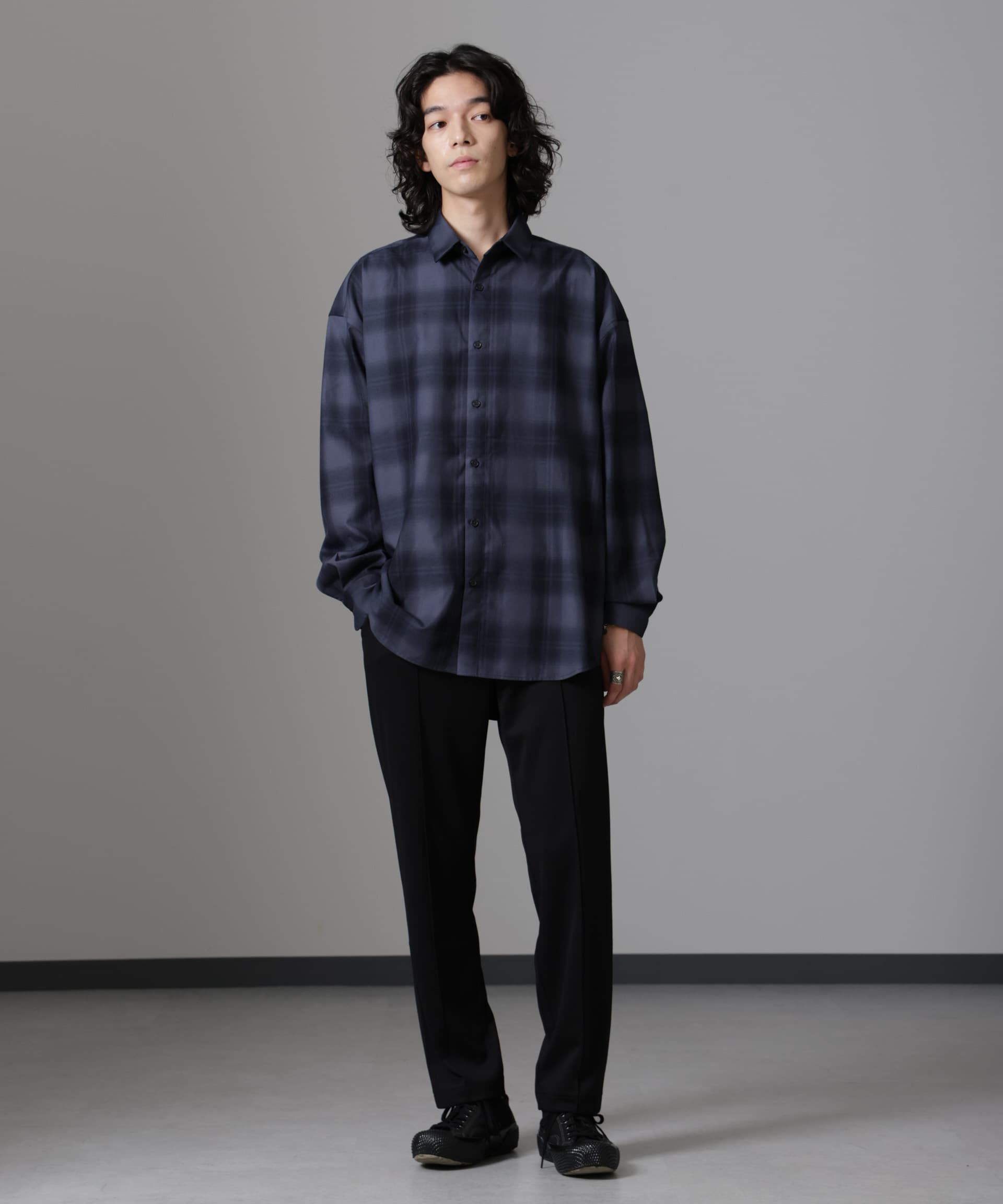 nano･universe「ビッグドレープチェックシャツ 長袖」|シャツ・ブラウス|
