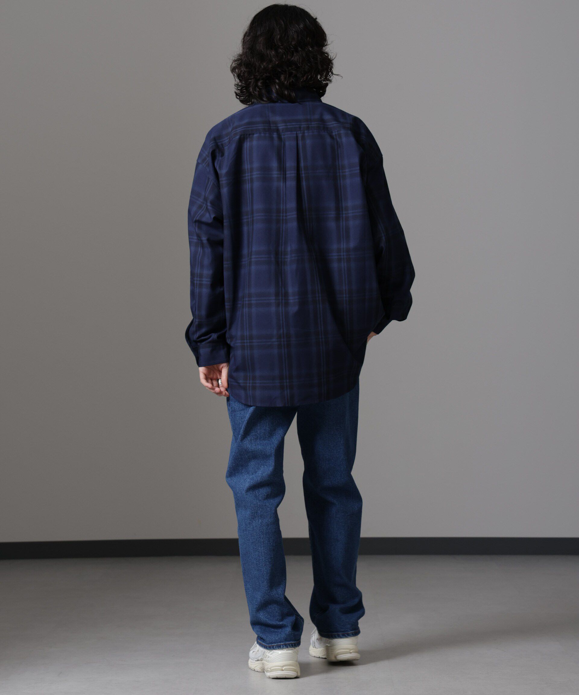 nano･universe「ビッグドレープチェックシャツ 長袖」|シャツ・ブラウス|