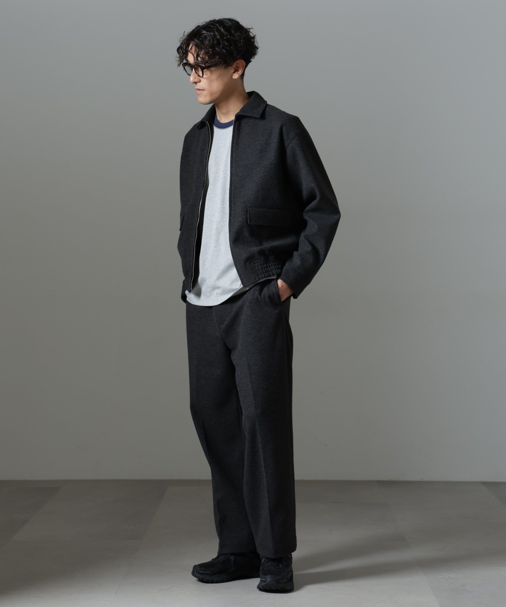 nano･universe「「NJ/CLUB」HOMESTOCK ジャージーストレートパンツ(セットアップ可)」|チノ|