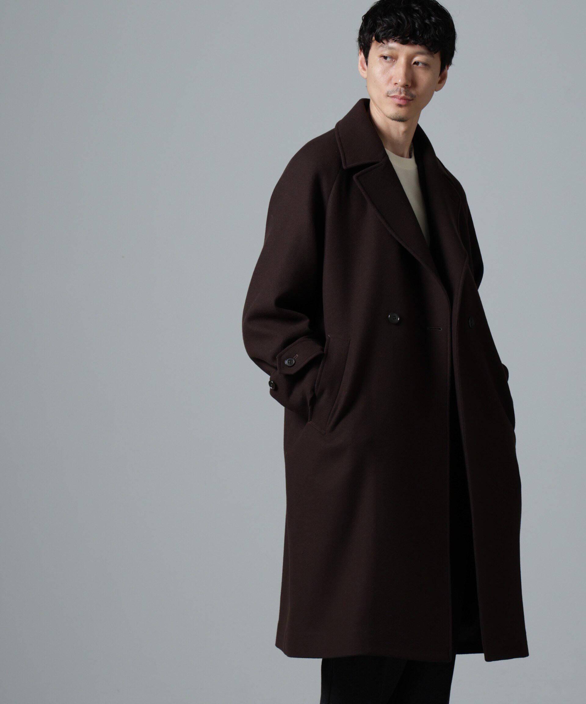 nano･universe「ウールカシミヤ二重織りメルトンダブルブレスコート」|その他|