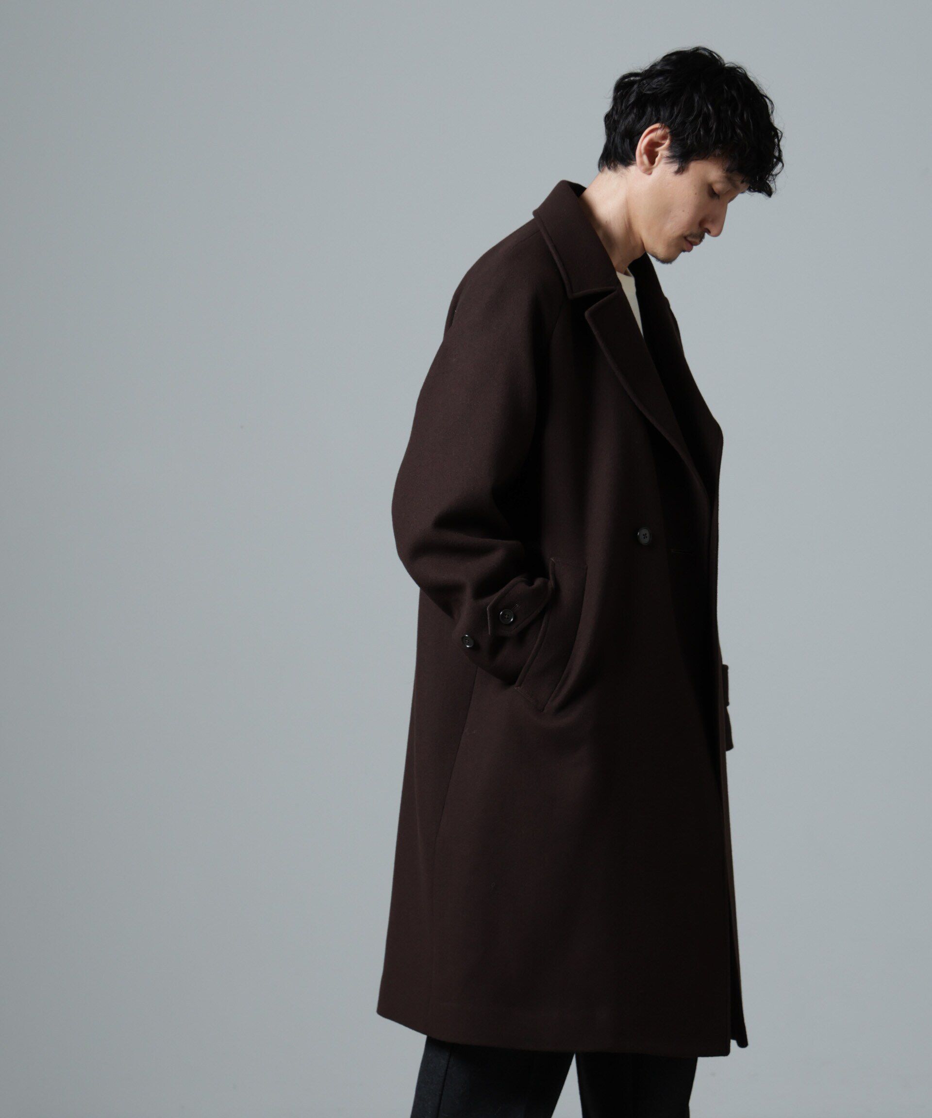 nano･universe「ウールカシミヤ二重織りメルトンダブルブレスコート」|その他|