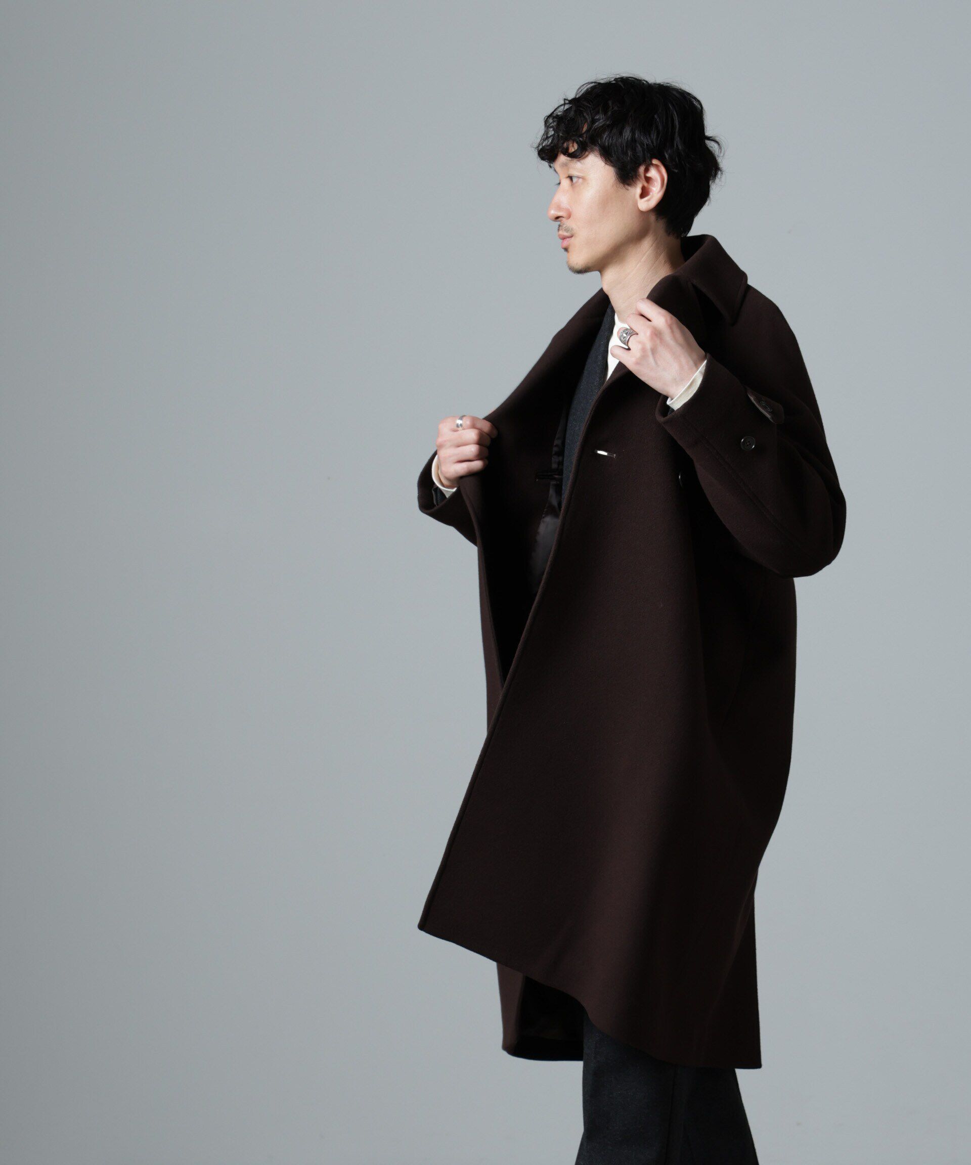 nano･universe「ウールカシミヤ二重織りメルトンダブルブレスコート」|その他|