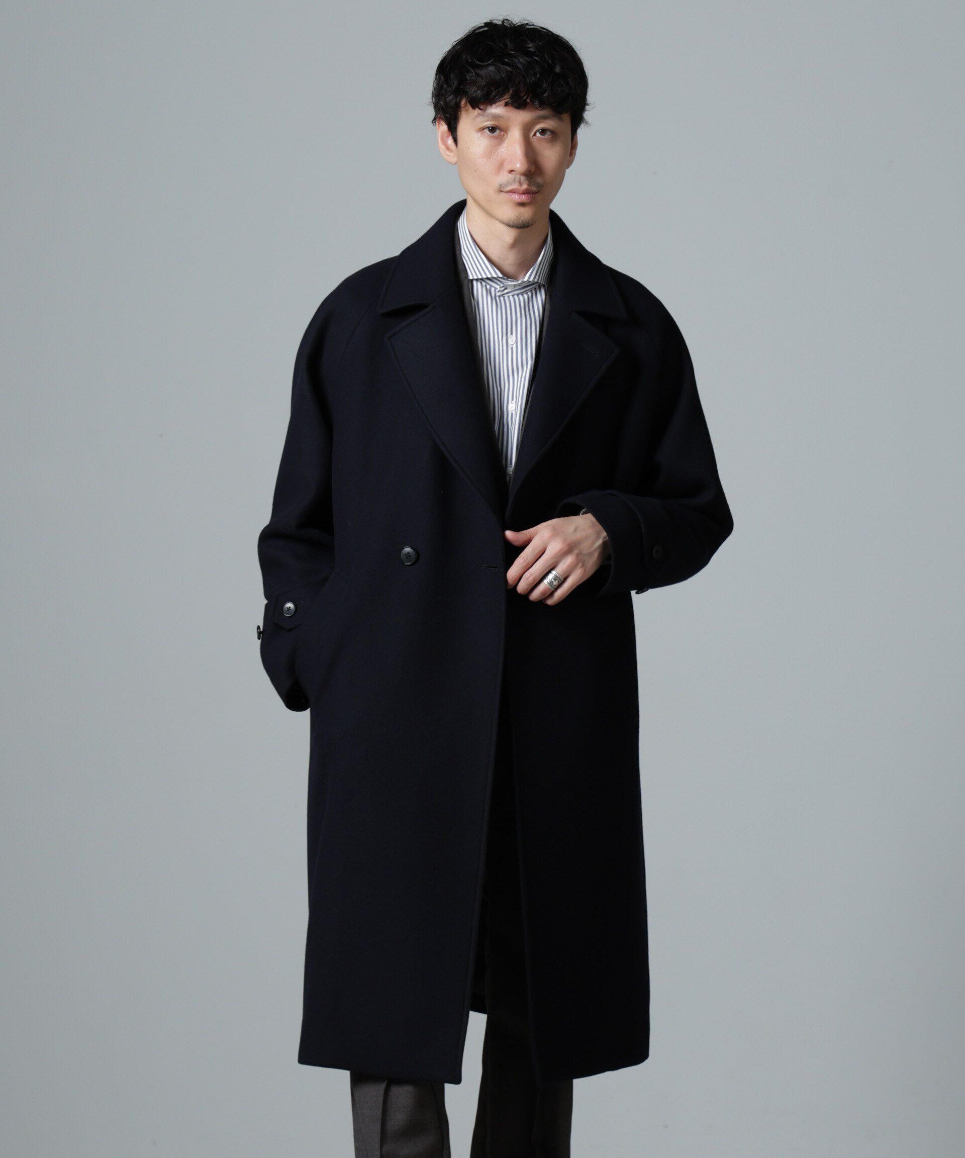 nano･universe「ウールカシミヤ二重織りメルトンダブルブレスコート」|その他|