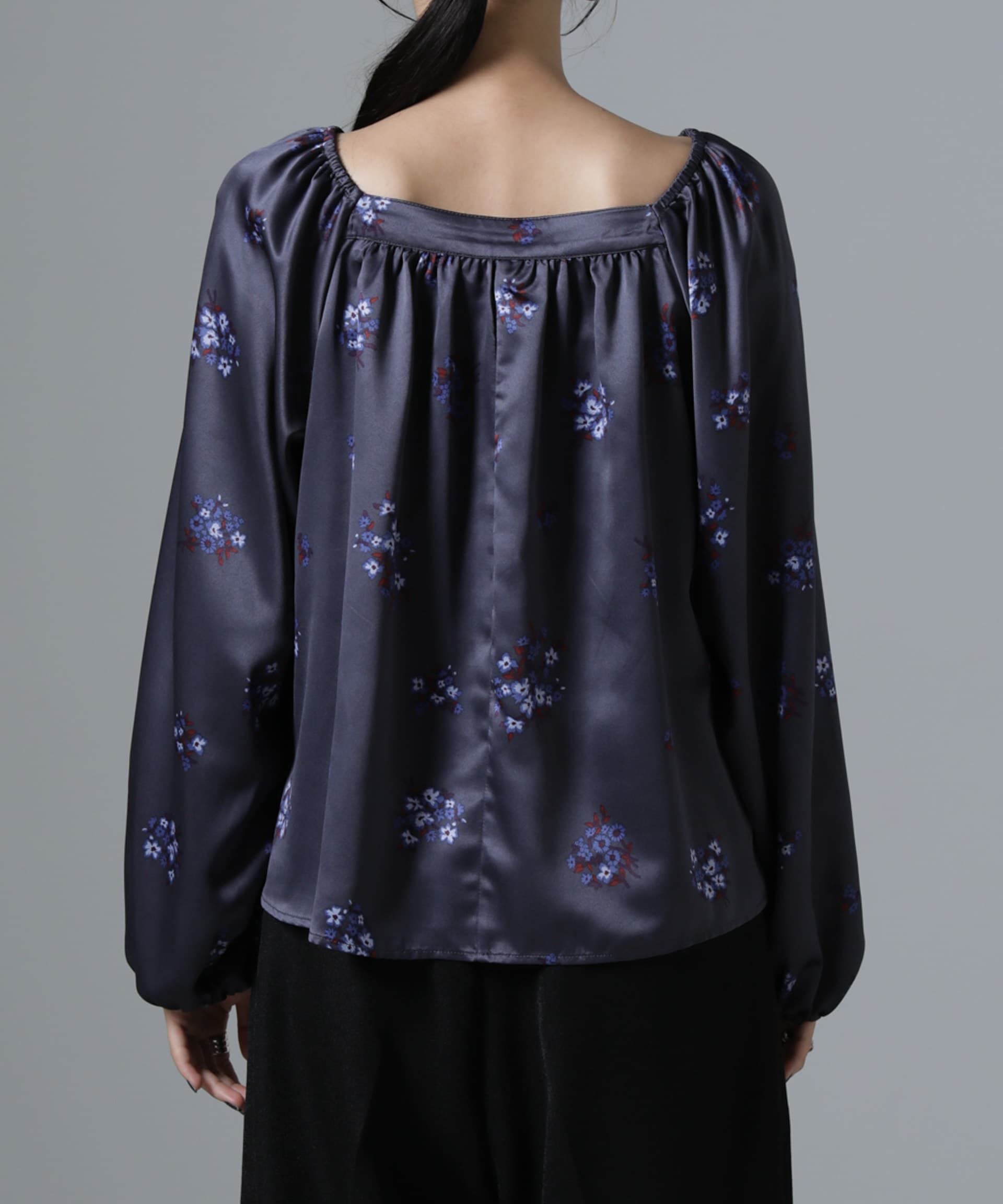 nano･universe「オフショル2WAYフラワープリントブラウス」|シャツ・ブラウス|