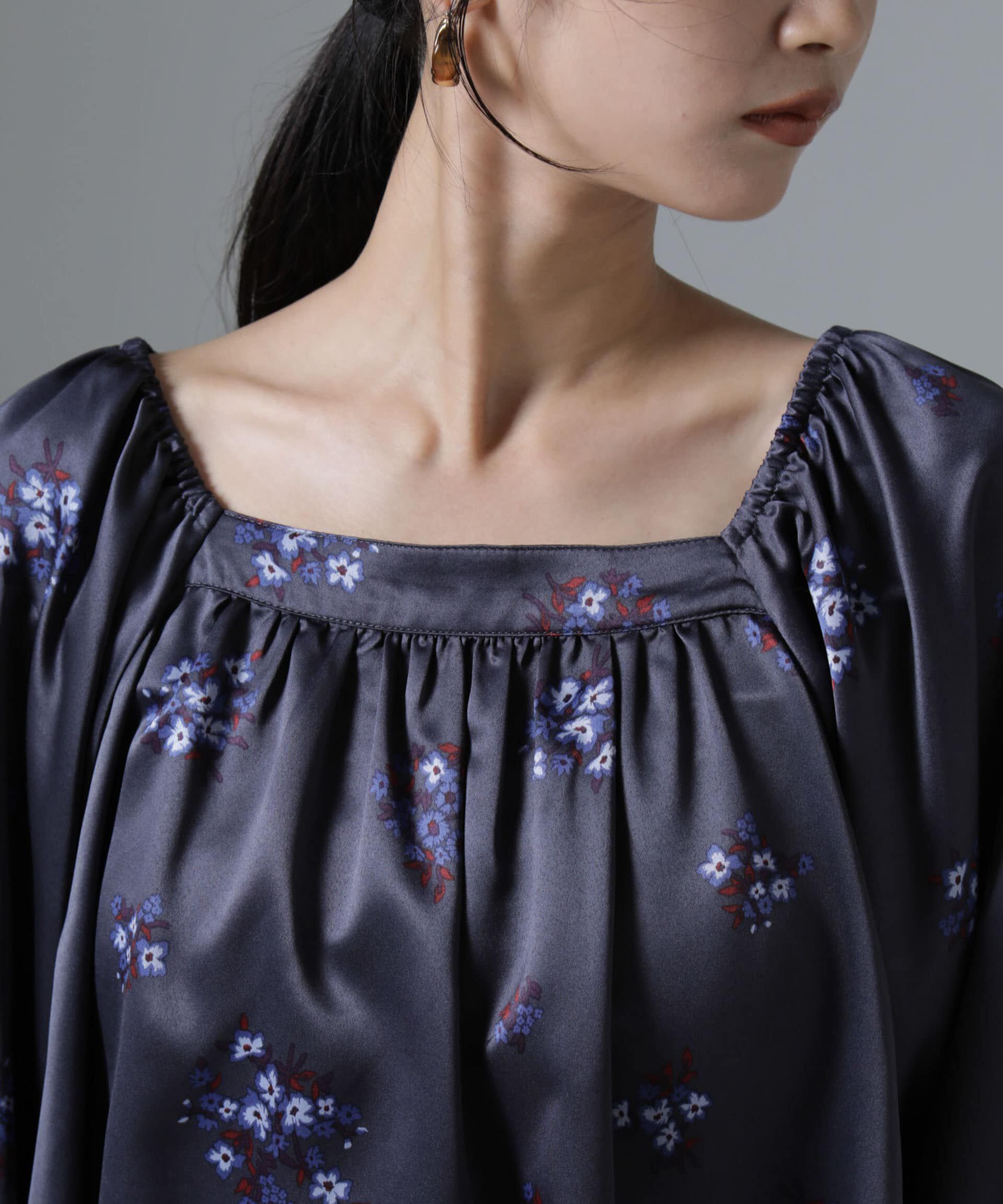 nano･universe「オフショル2WAYフラワープリントブラウス」|シャツ・ブラウス|