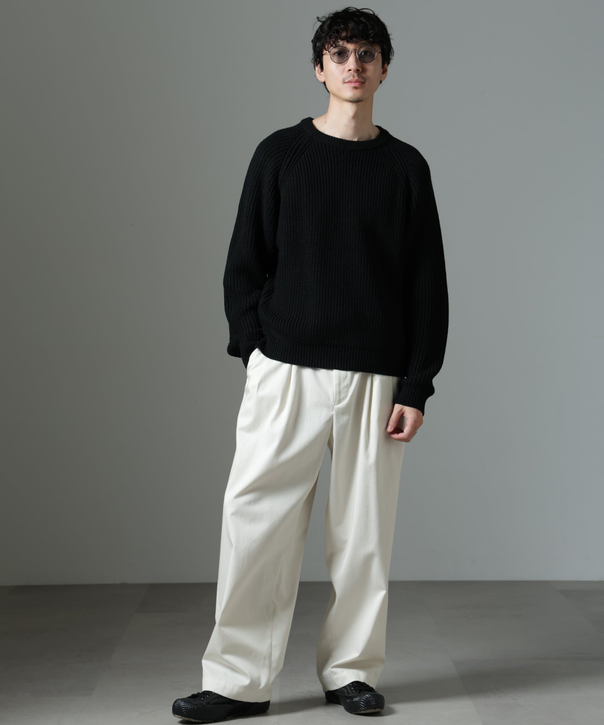 nano･universe「ヴィンテージライクラグランニット」|ニット・セーター|