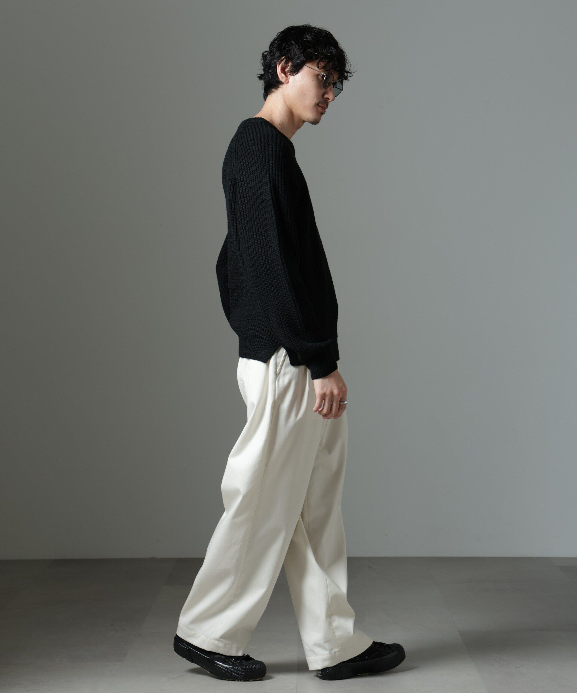 nano･universe「ヴィンテージライクラグランニット」|ニット・セーター|