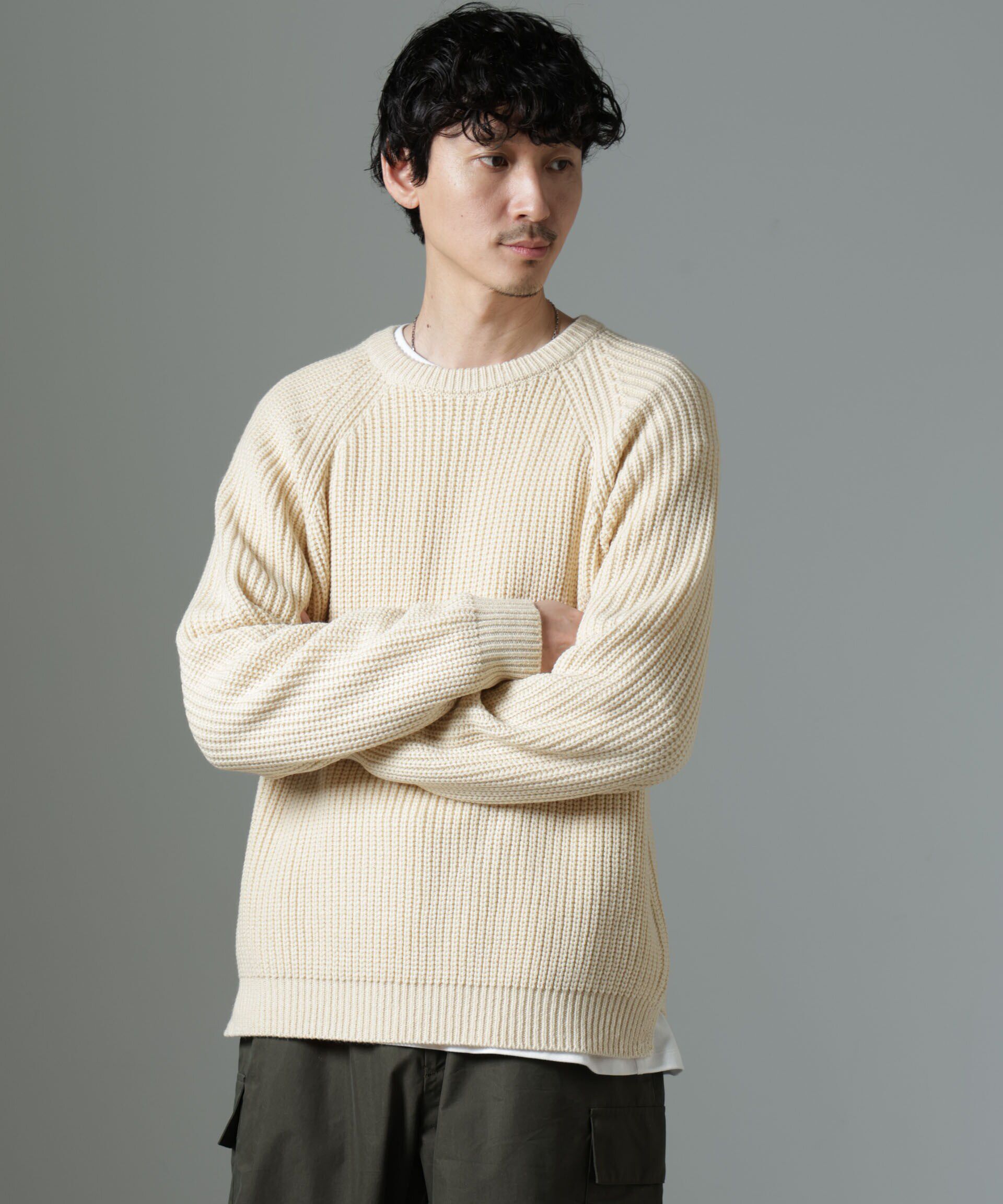 nano･universe「ヴィンテージライクラグランニット」|ニット・セーター|